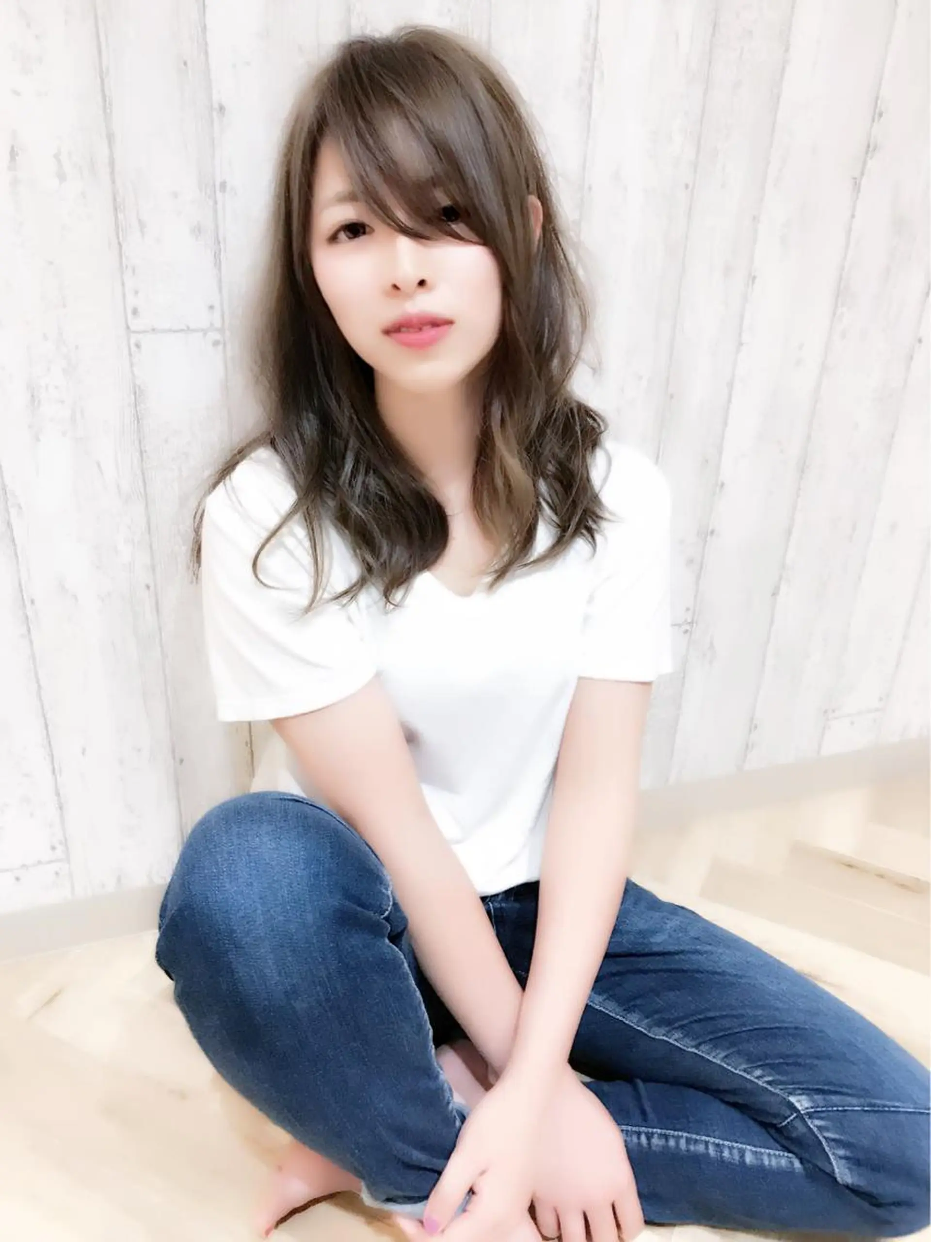 セミロング カラー 髪質改善専門 ゆうぞうのヘアスタイル