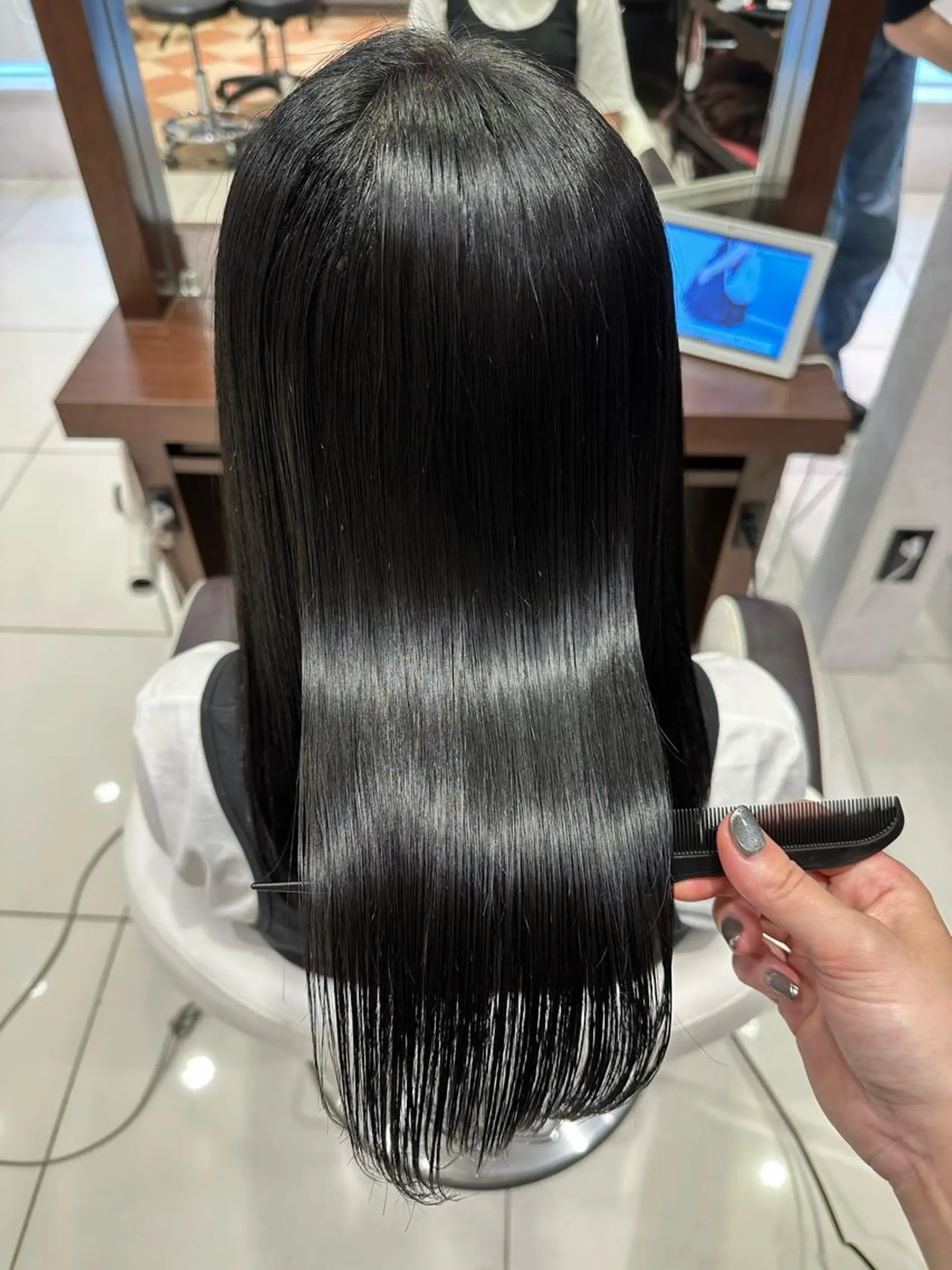 セミロング パーマ 縮毛矯正 トリートメント EARTH長岡店🩵 石原莉穂のヘアスタイル