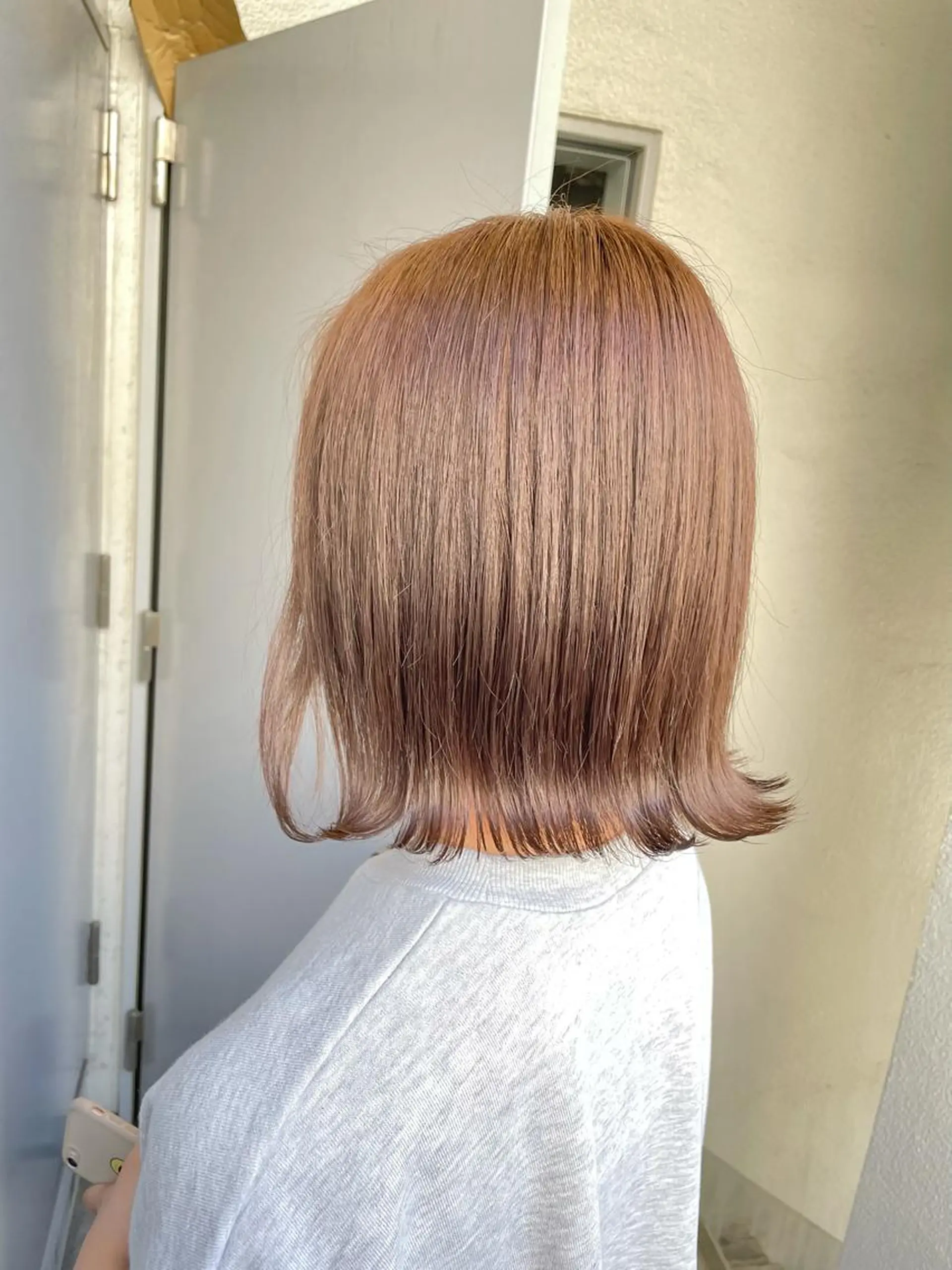 ミディアム カラー カット ヘアカラー トリートメント ヘッドスパ ヘアセット ベージュカラー💖 やすひろのヘアスタイル