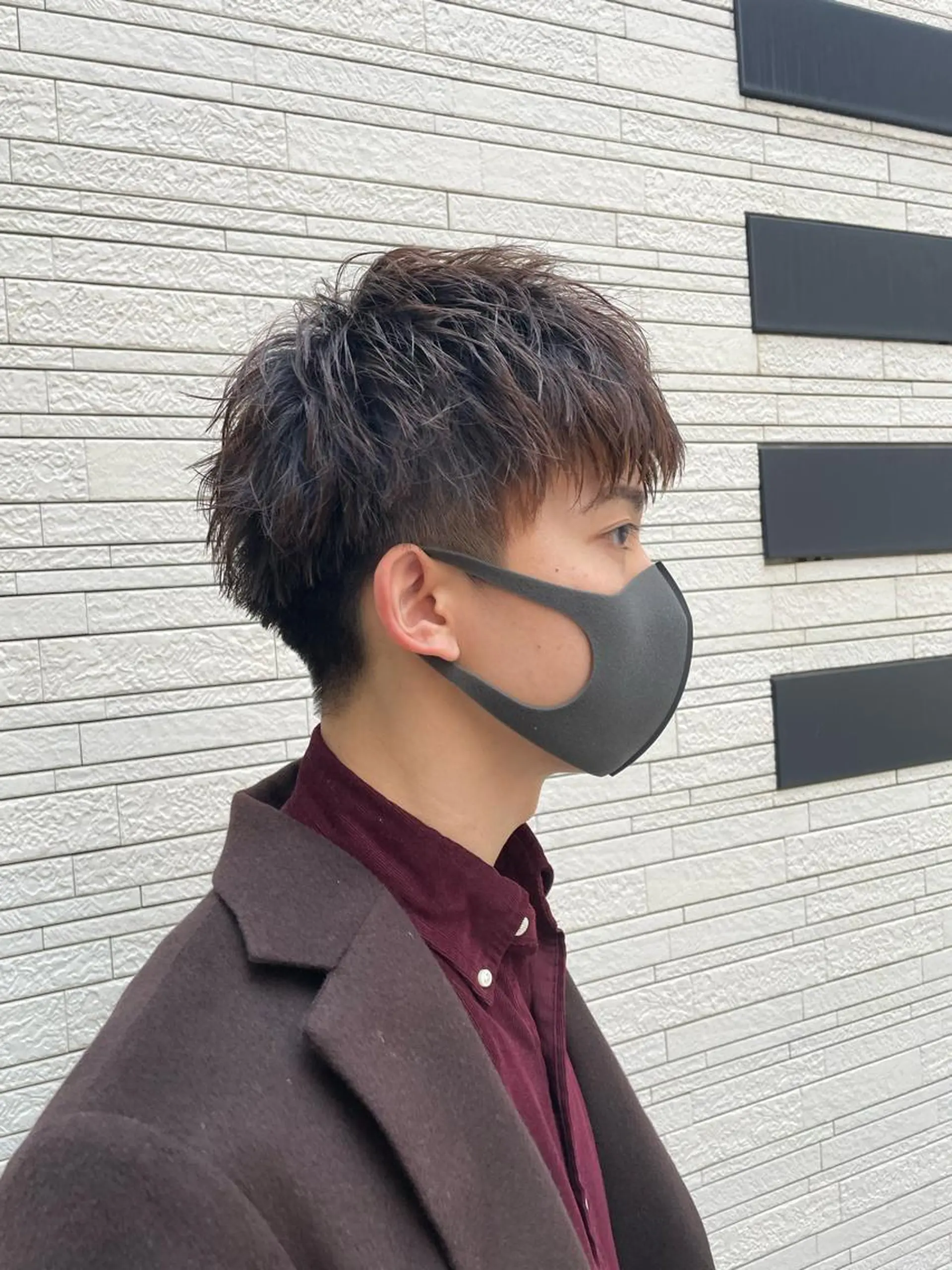 メンズ メンズブリーチ センターパート メンズ韓国風 マッシュ メンズパーマ フリーランスシェアサロンルレイル所属・心斎橋/メンズ /ルレイル/地形真希のヘアスタイル