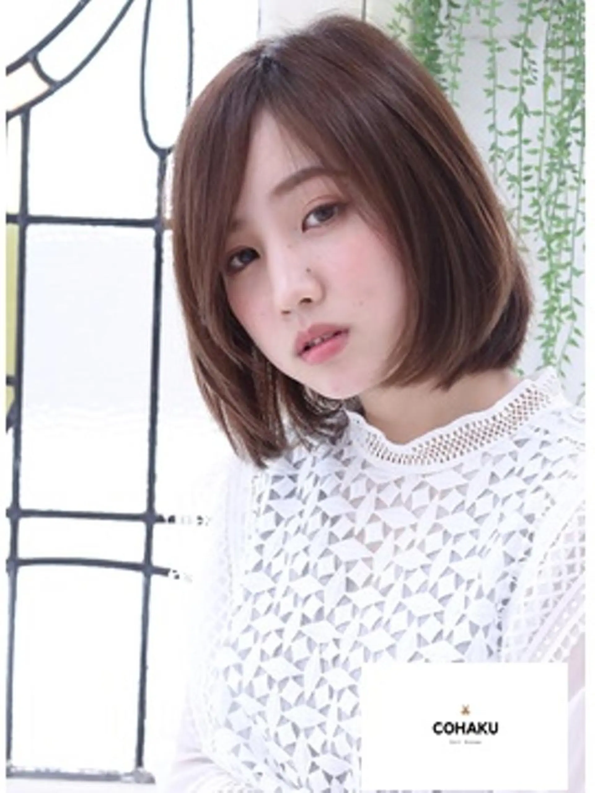 ミディアム 切りっぱなしボブ ボブ tocoha 四條畷駅のヘアスタイル