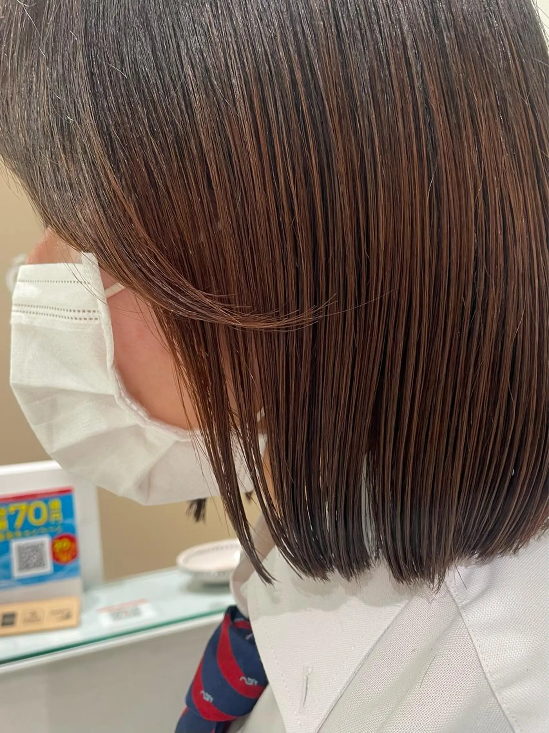 ショート ボブ 顔周りカット カット ボブ/インナーカラー /眉毛/Miyuのヘアスタイル