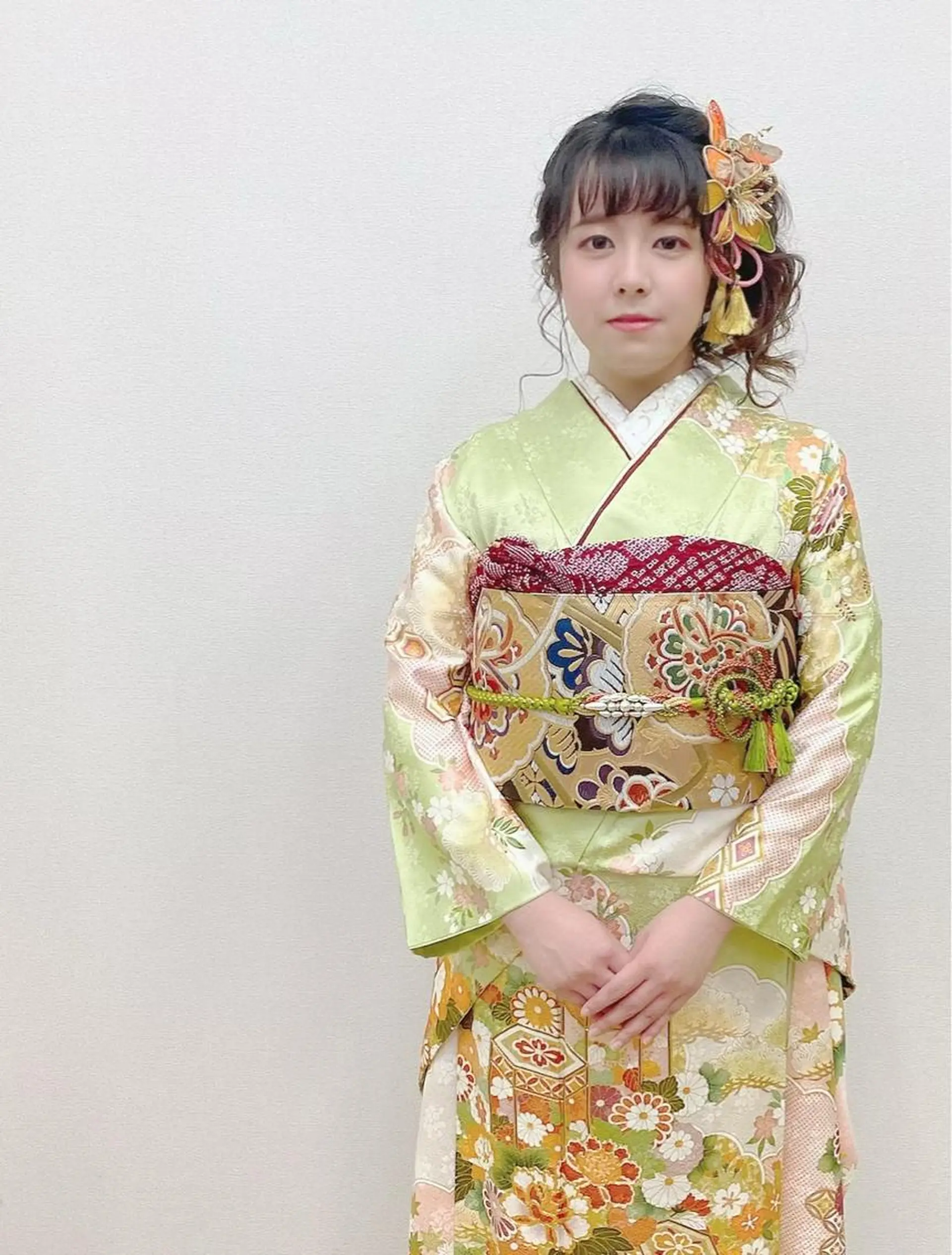 セミロング ヘアアレンジ 成人式 着付け GRANLUSSO 〜グランルッソ駅前店所属・木口 嘉美のヘアスタイル