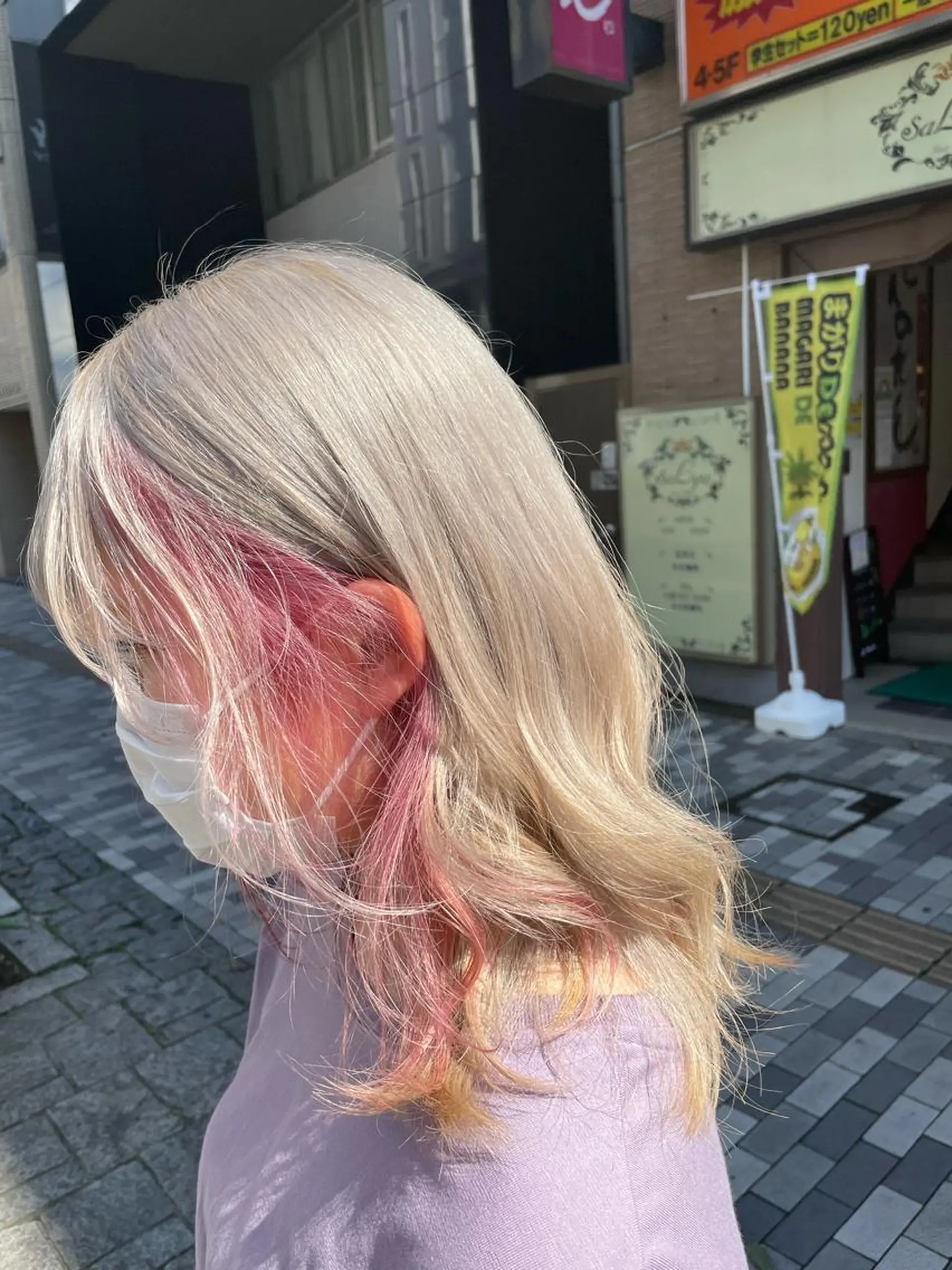 カラー ブリーチ ピンクカラー PANOLA所属・リサ 立川/スキンケアのその他イメージ