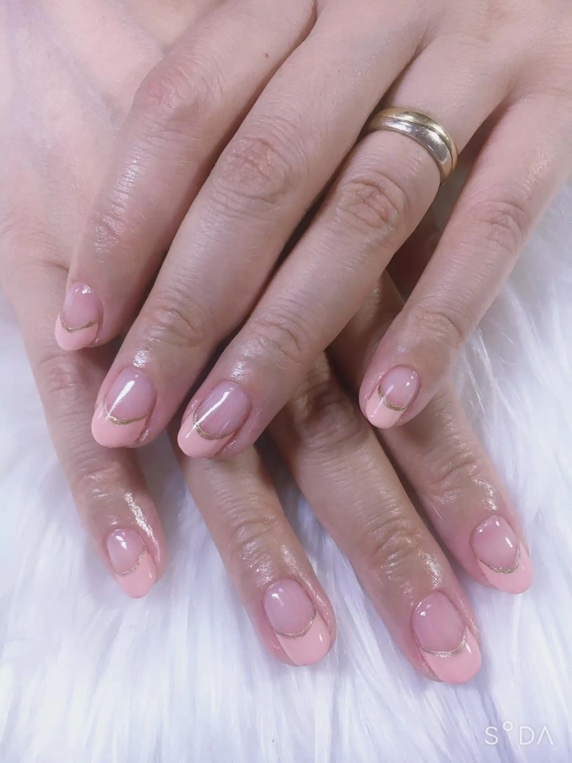 ネイル フレンチネイル ピンク ハンドネイル フットネイル miwa ミワのネイルデザイン