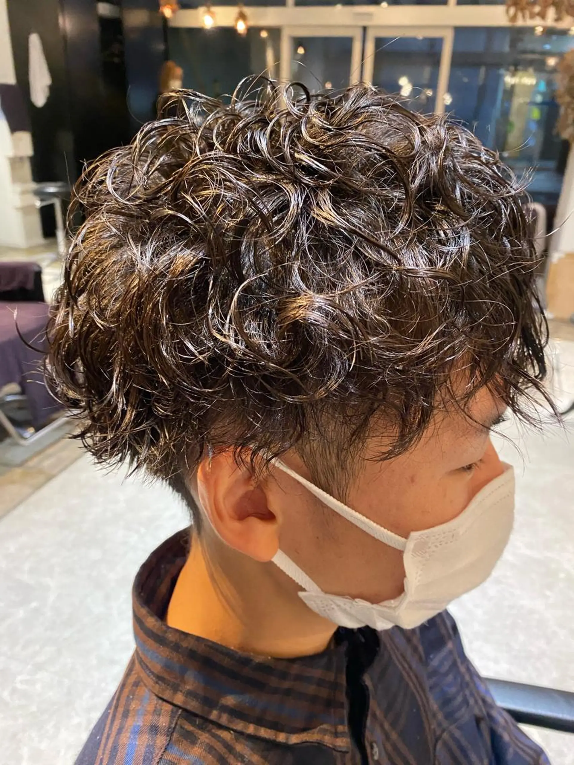 ショート メンズ メンズパーマ バレイヤージュ職人 🔥代表YU-SHIのヘアスタイル