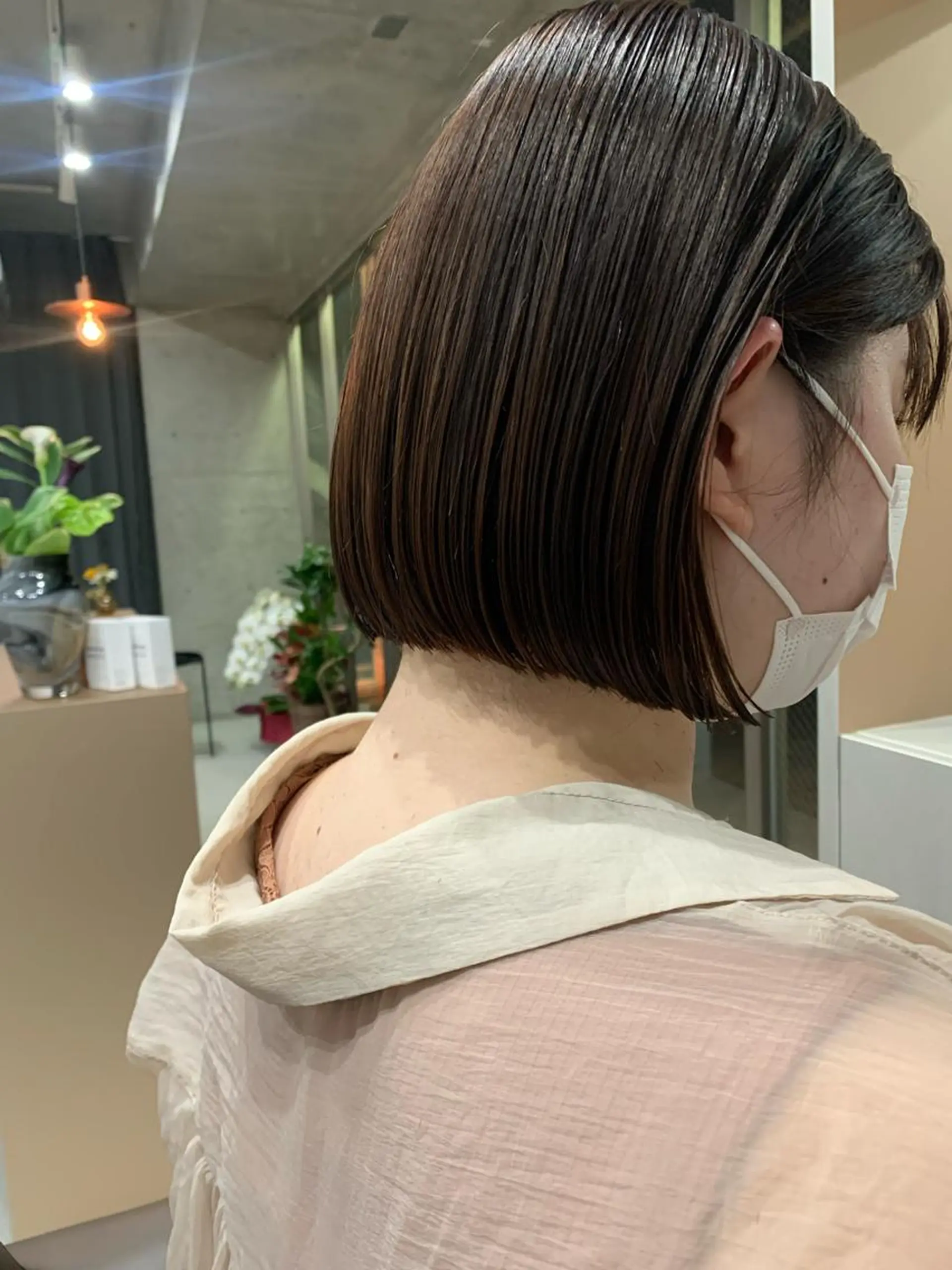 ショート カラー ボブパーマコテ巻き風 パーマNo1深江秀平のヘアスタイル