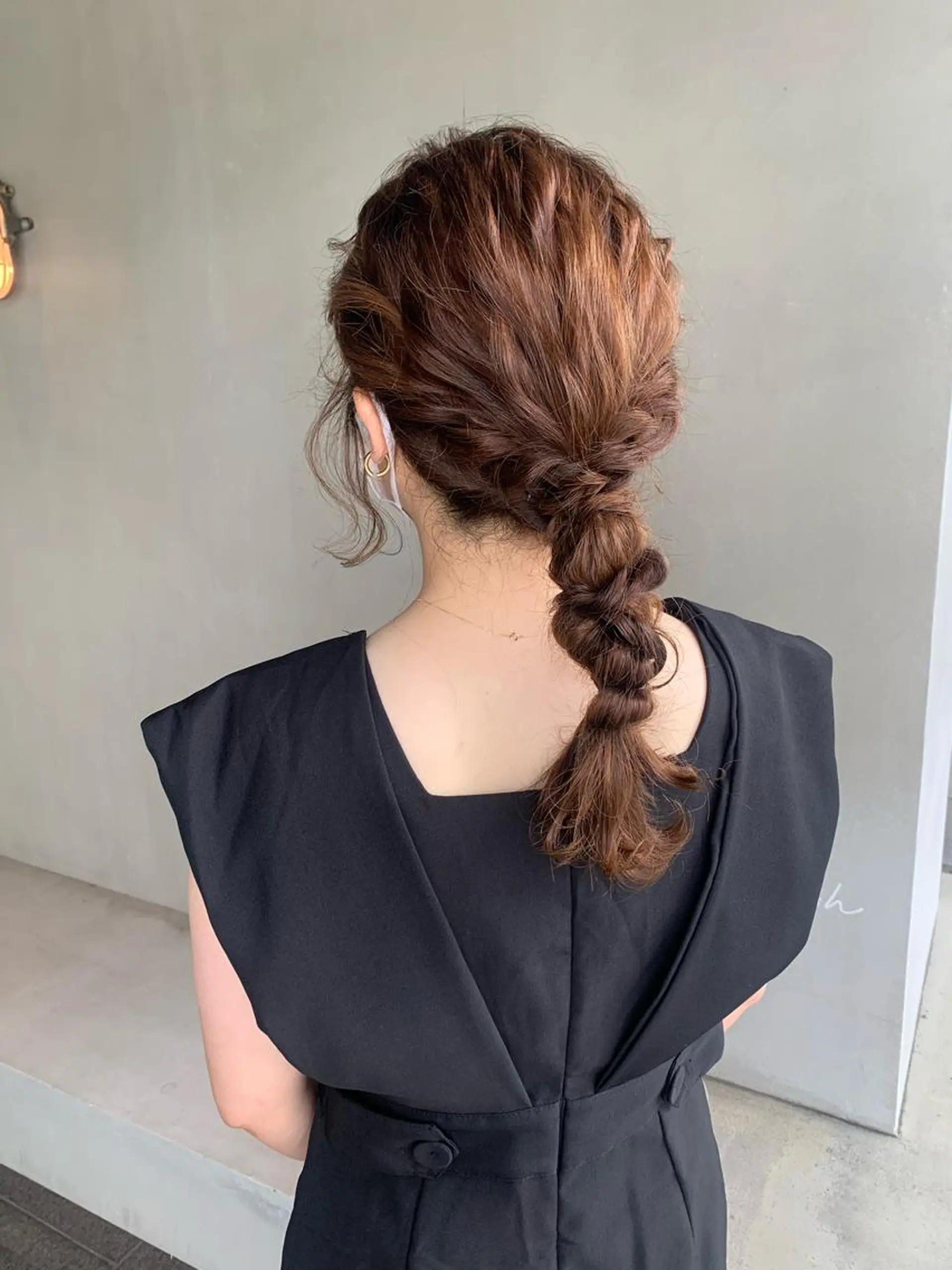 セミロング ヘアアレンジ ヘアセット ブリーチ/アレンジ 天満/chihiroのヘアスタイル