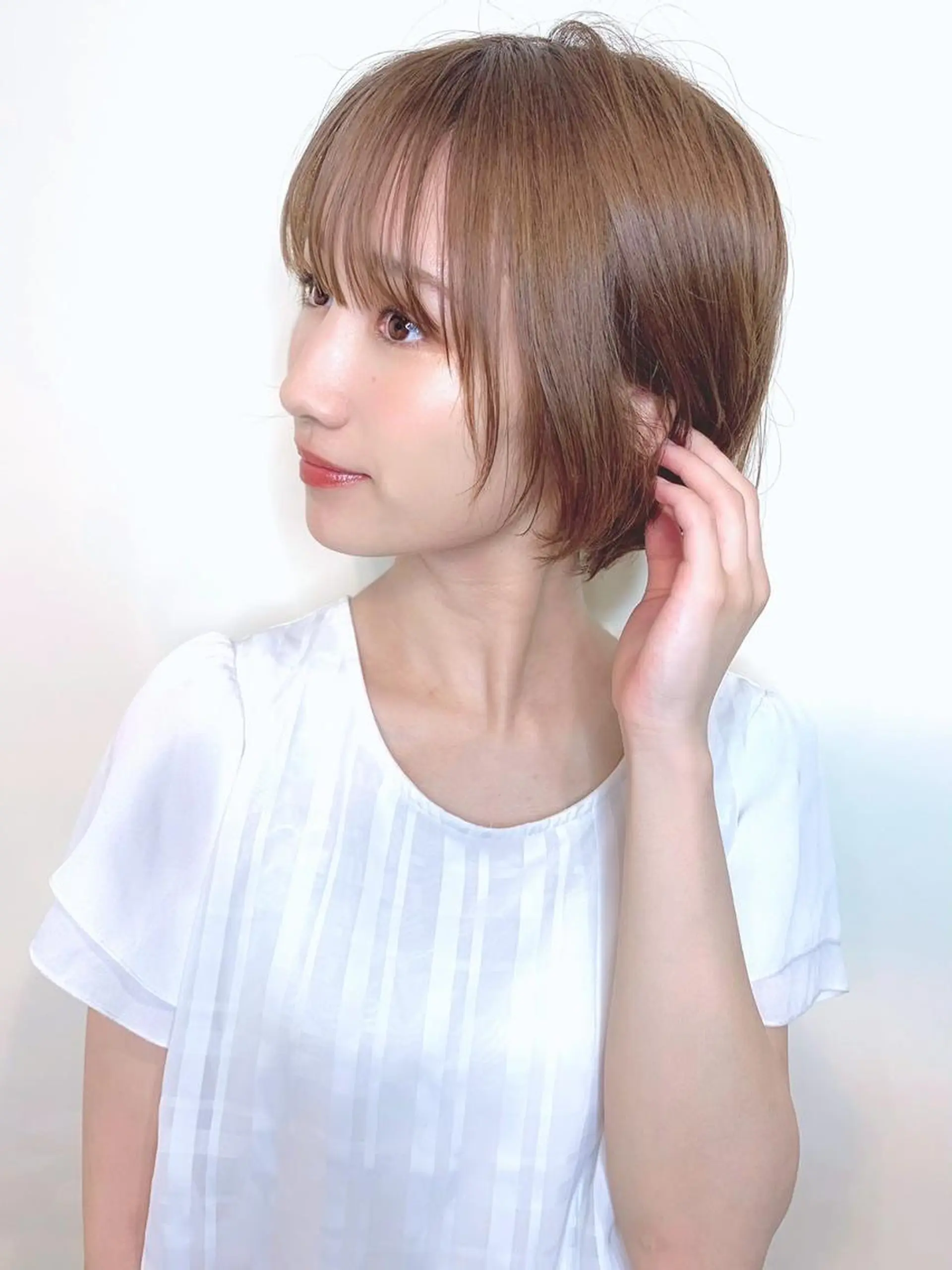 ミディアム カラー パーマ ヘアアレンジ 公式 Ease by amble luxeのヘアスタイル