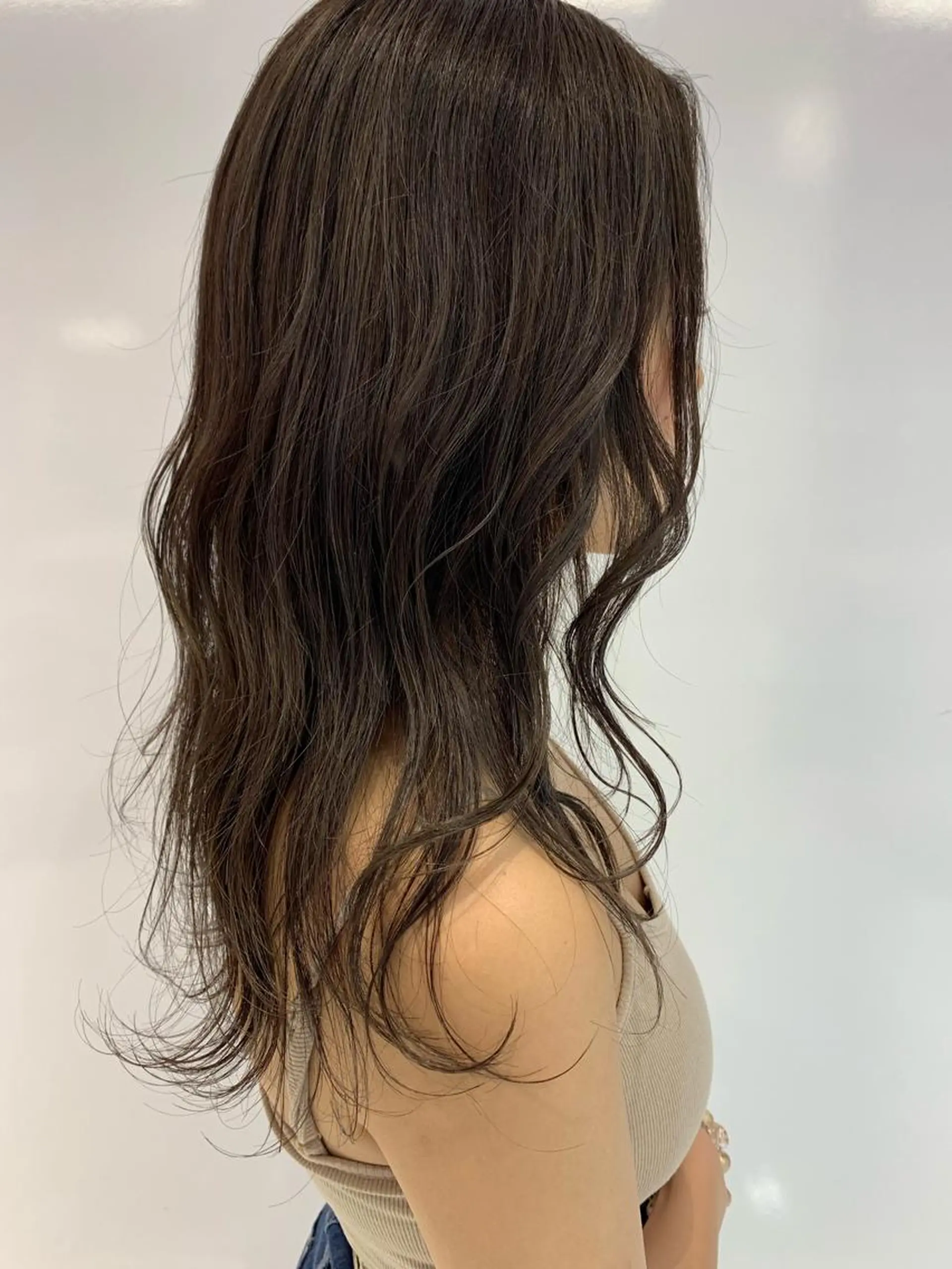 セミロング カラー ハッシュカット/ハイ トーン/MANAMIのヘアスタイル