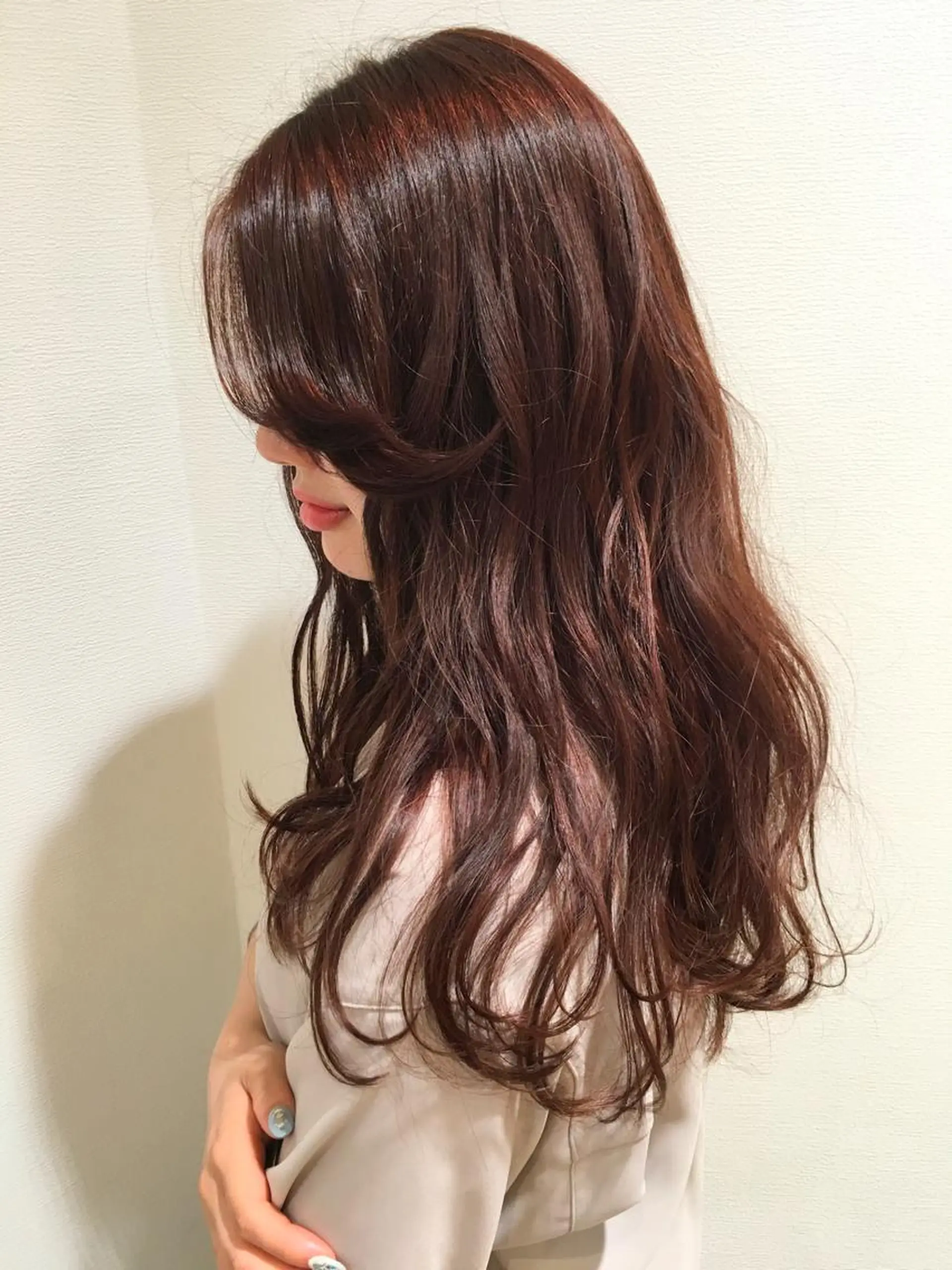 ロング カラー ベージュカラー 透明感カラー ピンクカラー ロング ディレクター ノナカのヘアスタイル