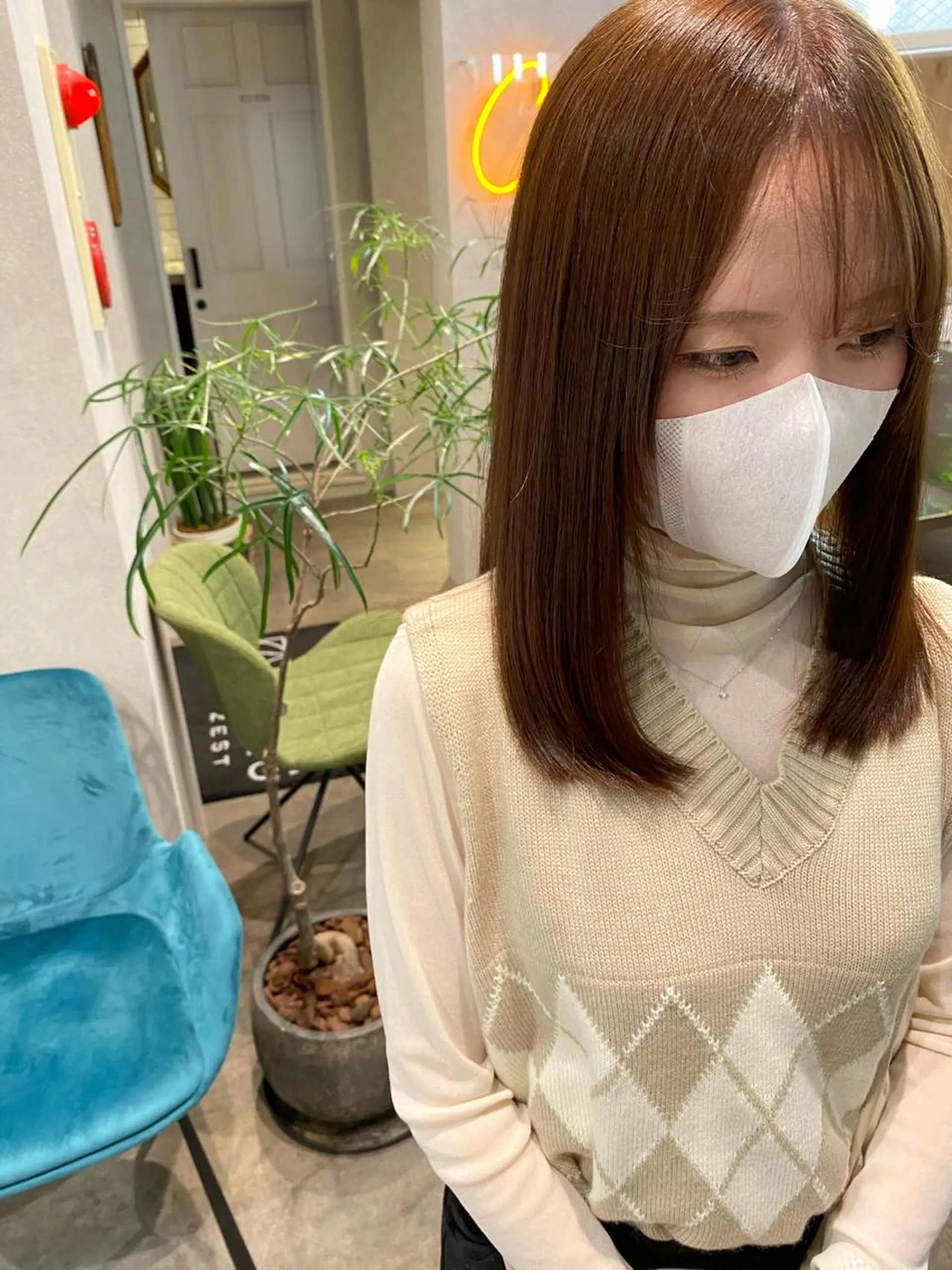 セミロング カラー ヘアアレンジ XENA表参道 MIKUのヘアスタイル