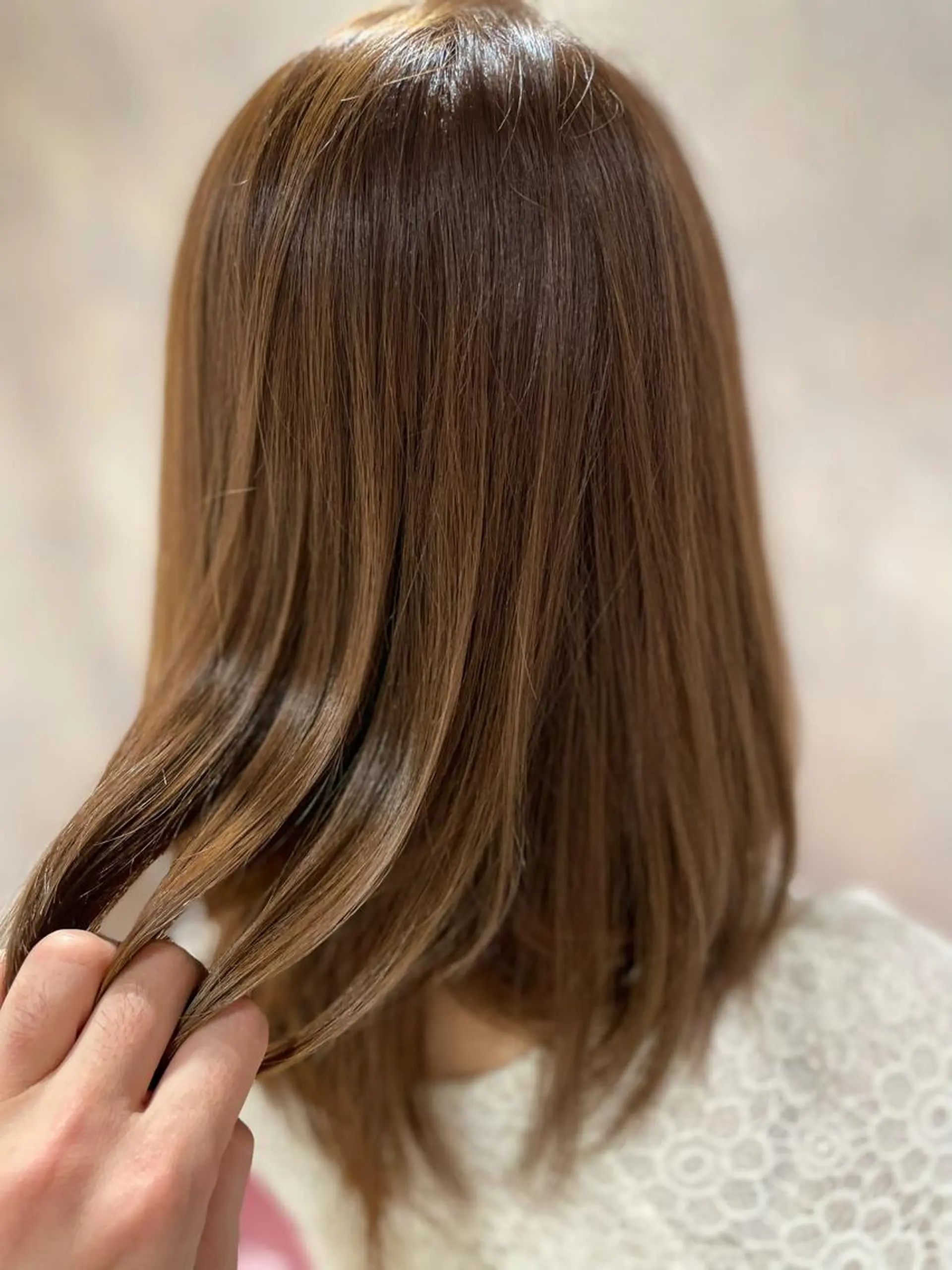 ミディアム カラー 髪質改善 eclargeKOHのヘアスタイル