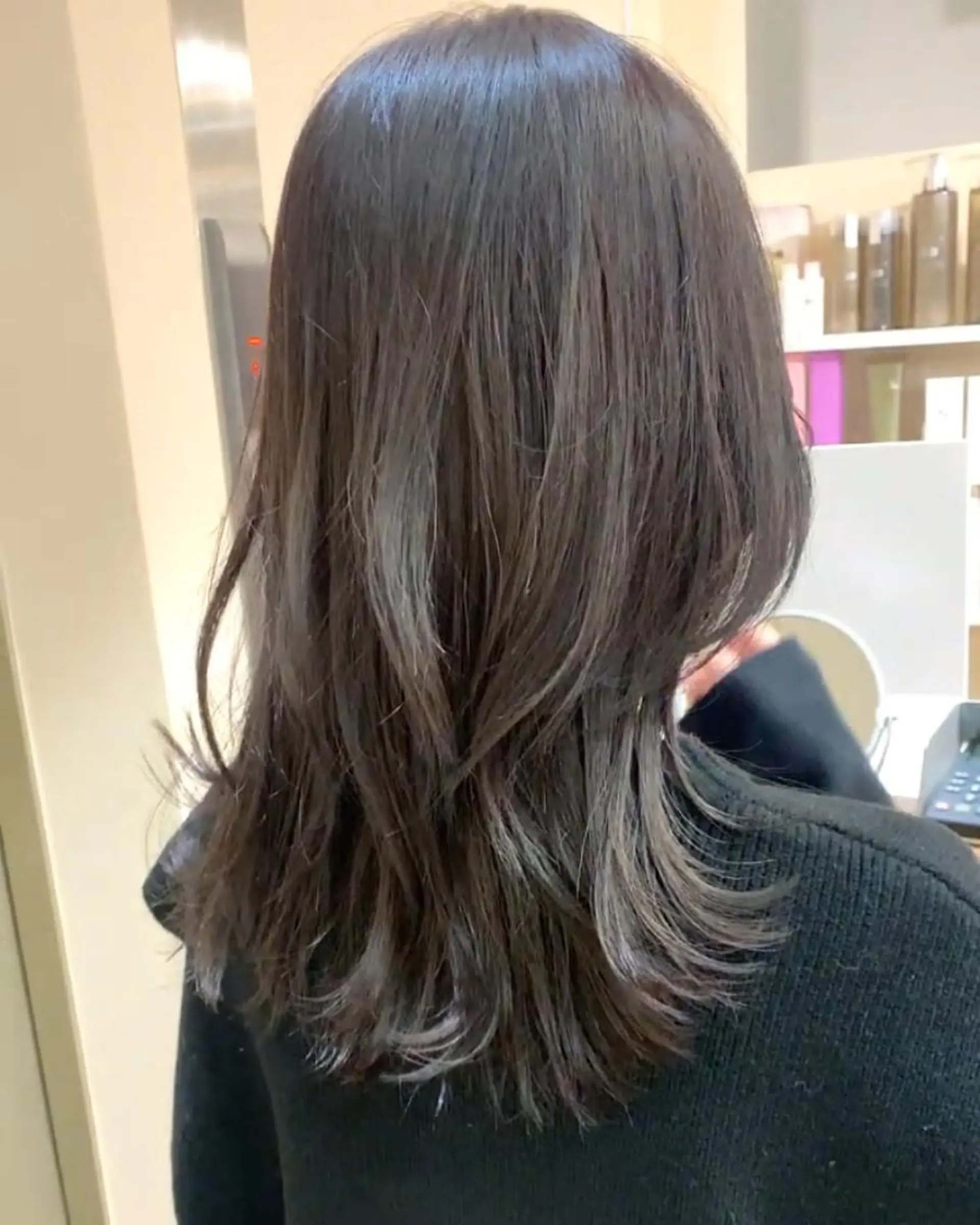 セミロング パーマ セミロングパーマ デジタルパーマ カット パーマ 古沢 新のヘアスタイル