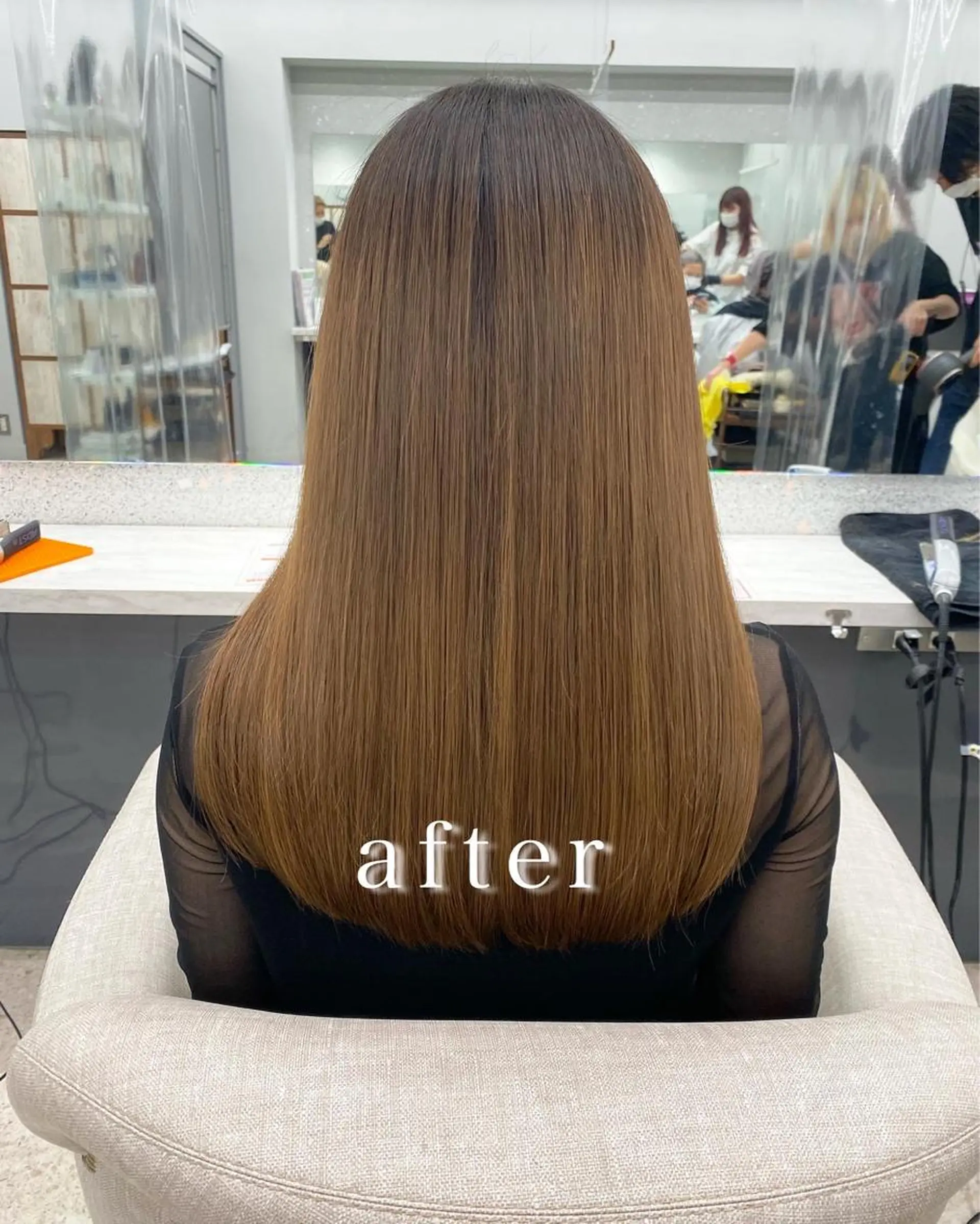 ロング カット ヘアカラー 縮毛矯正 トリートメント 京都レイヤーカット/ 縮毛矯正/羽柴りくのヘアスタイル