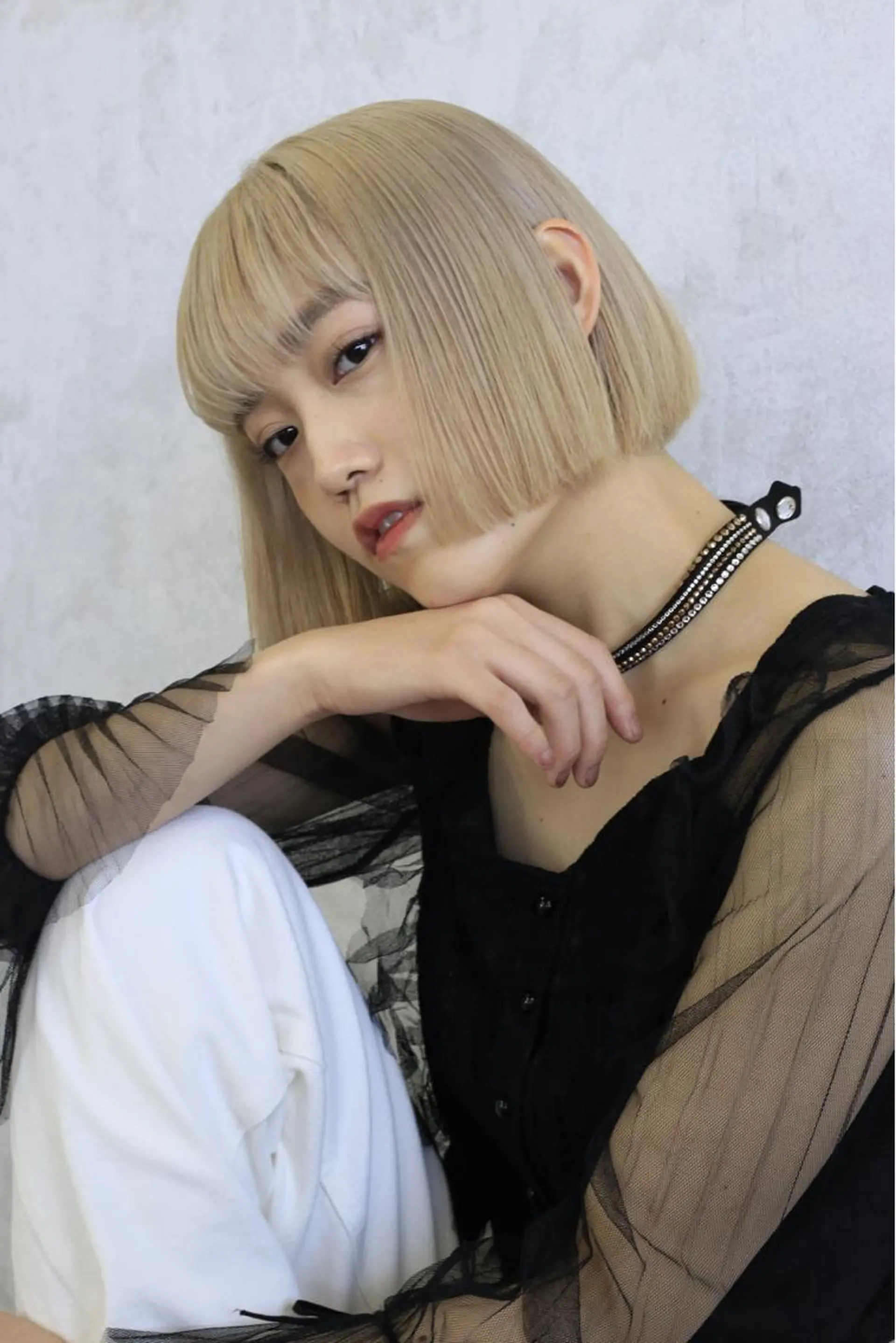 ショート カラー ヘアアレンジ ヘアカラー トリートメント like みやびのヘアスタイル