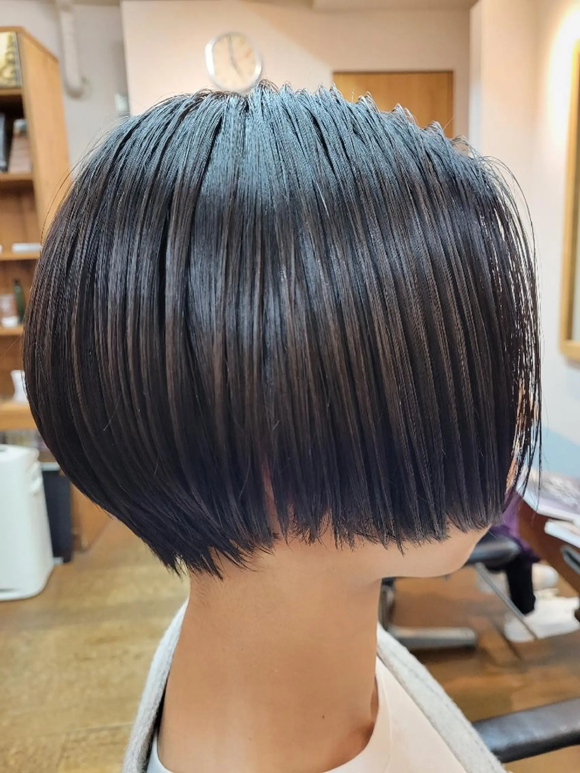 ショート カラー ヘアアレンジ ショートボブ 黒髪 ボブ ショートヘア LOGSALON所属・スタイリスト YOUのヘアスタイル