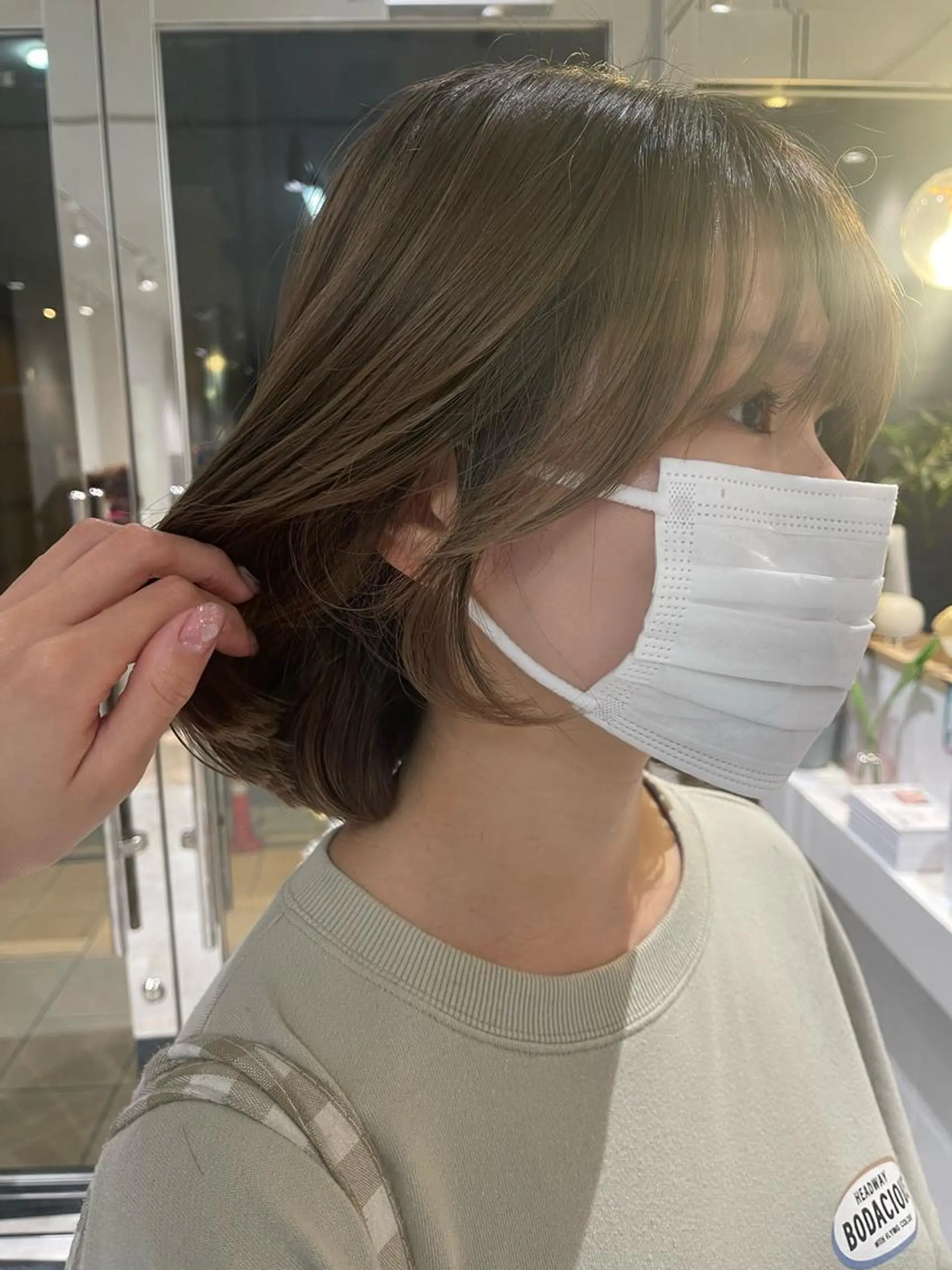 ショート 顔まわりレイヤー レイヤーカット カット ヘアカラー トリートメント * 透明感カラー c h i h o *のヘアスタイル