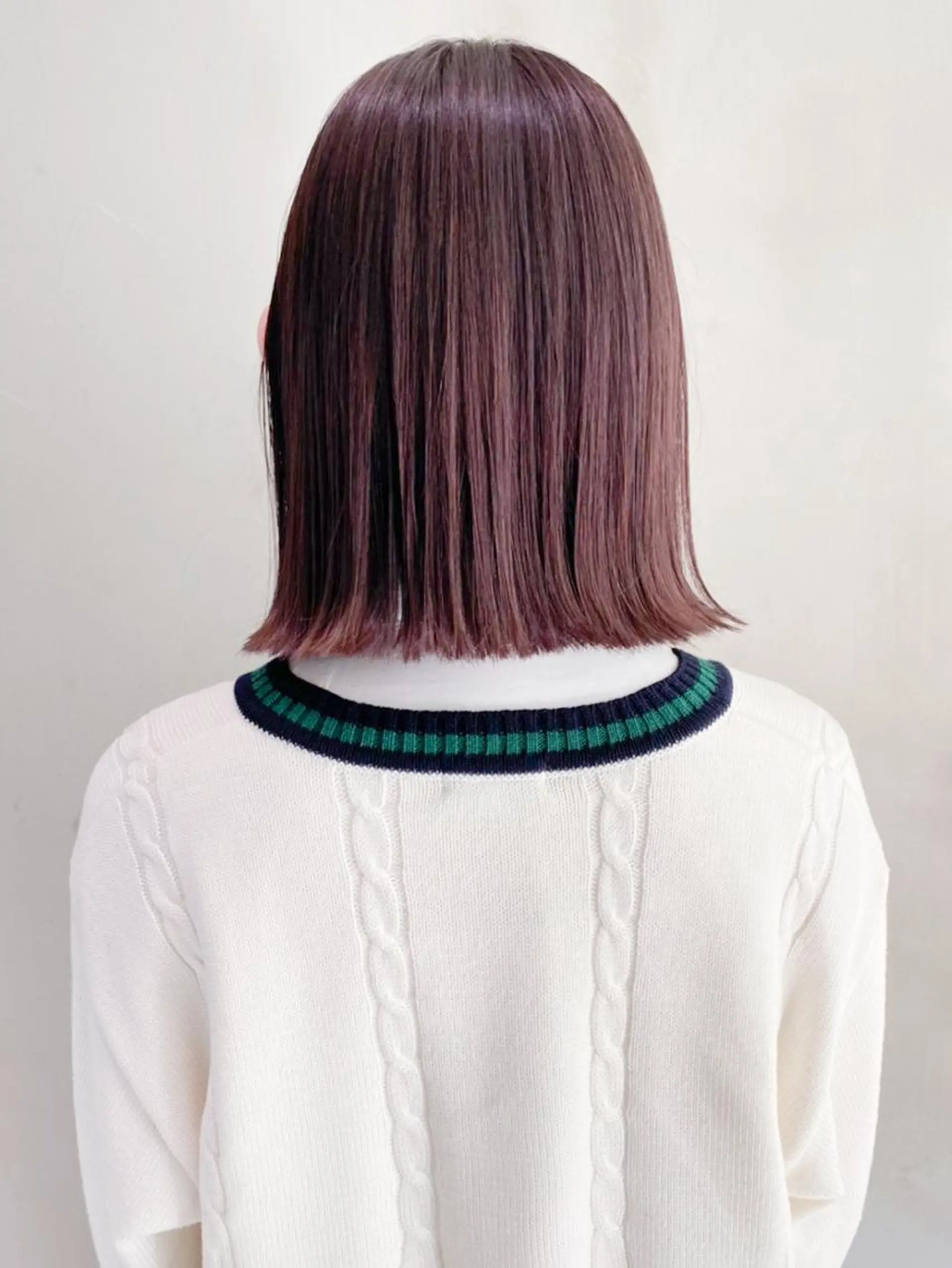 ミディアム カラー パーマ ヘアアレンジ バイオレットカラー ボブ ITbyALBUM 中野店のヘアスタイル