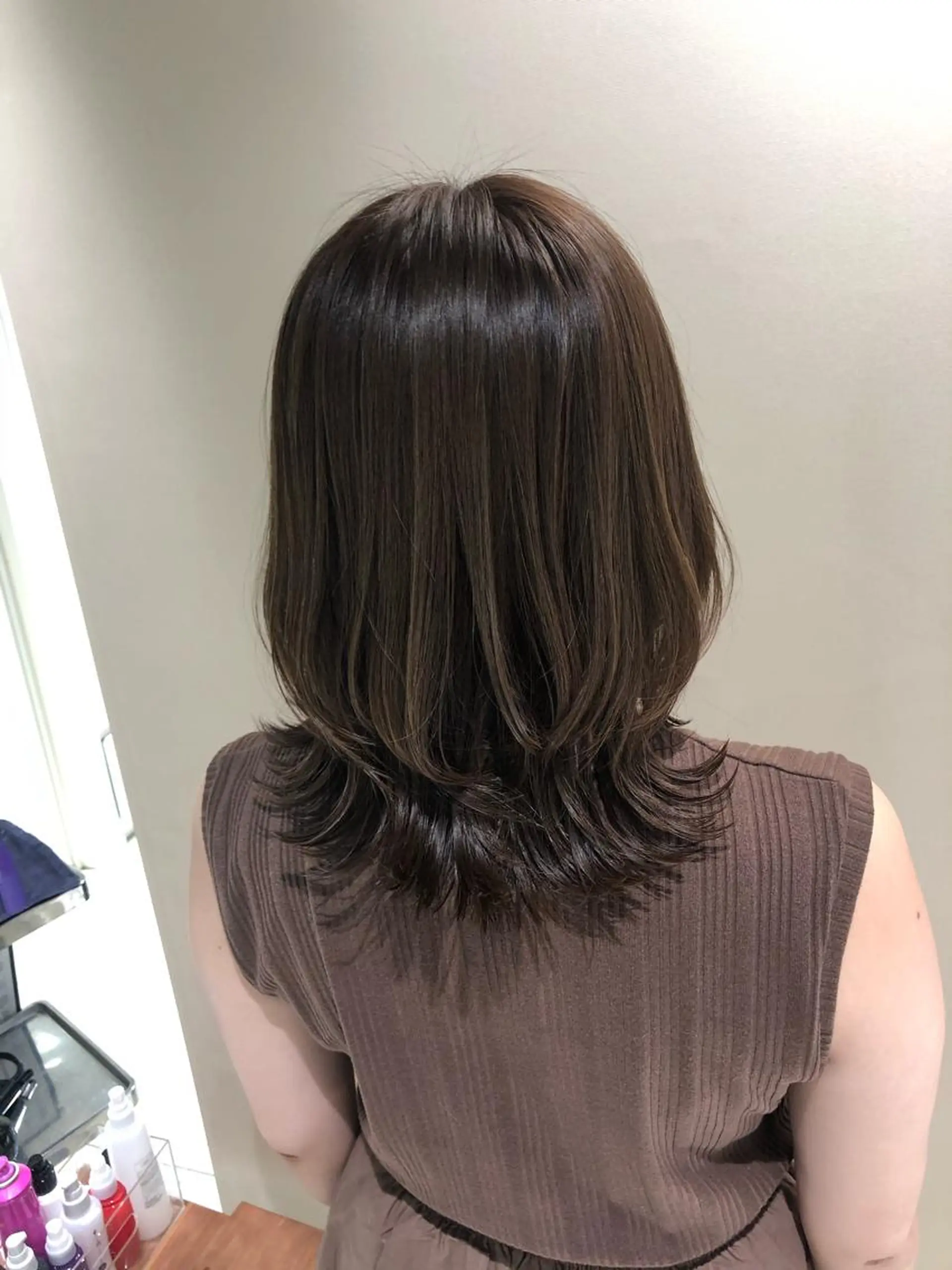 ミディアム カラー パーマ ヘアアレンジ くびれヘア 【似合うが見つかる】 Hanaのヘアスタイル