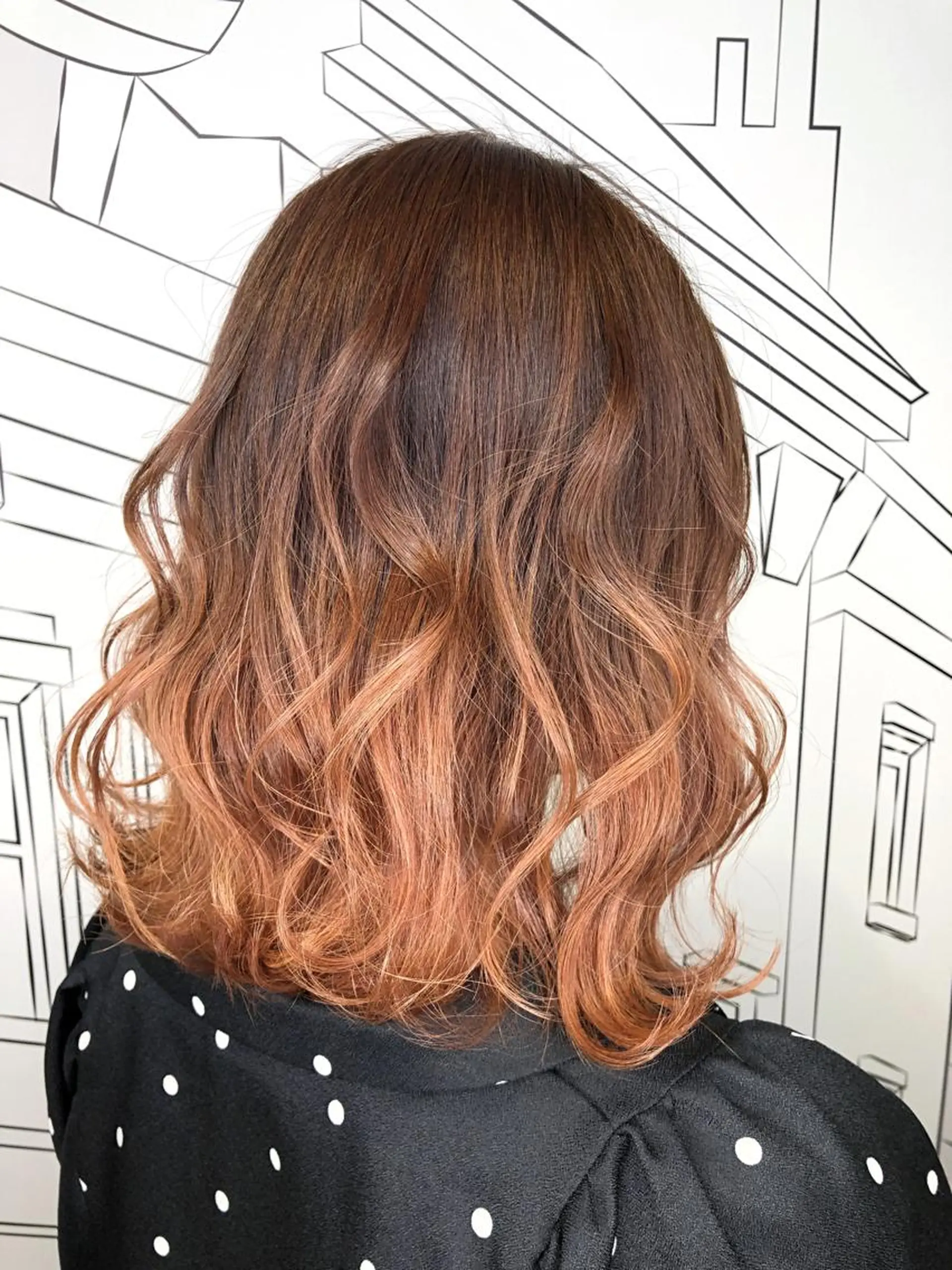 ミディアム カラー グラデーションカラー ピンクカラー レイヤー⭐️カラー ⭐️平川雅史のヘアスタイル