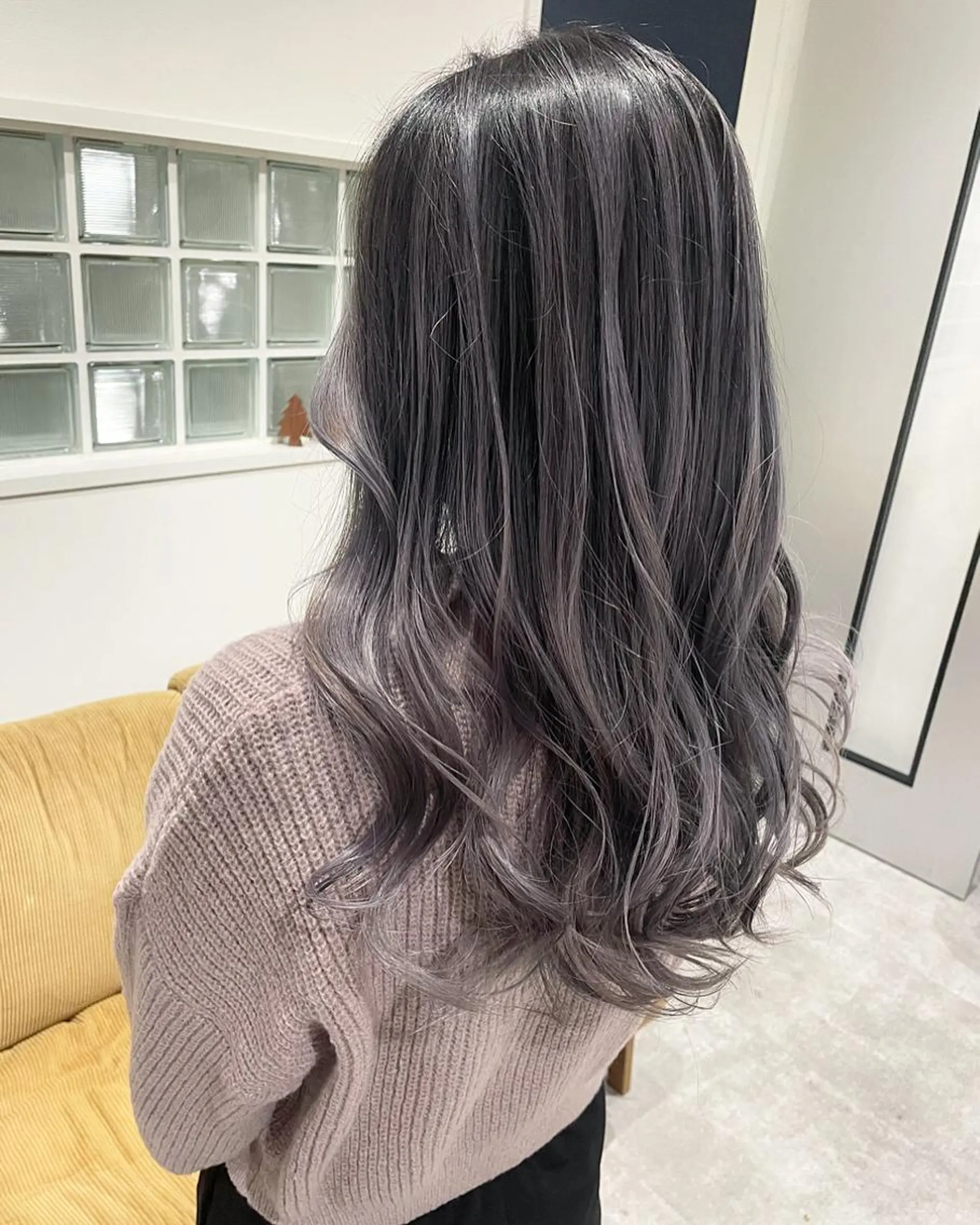 ロング カラー バレイヤージュ レイヤーカット JIL BLAN 京都所属・RU RIのヘアスタイル