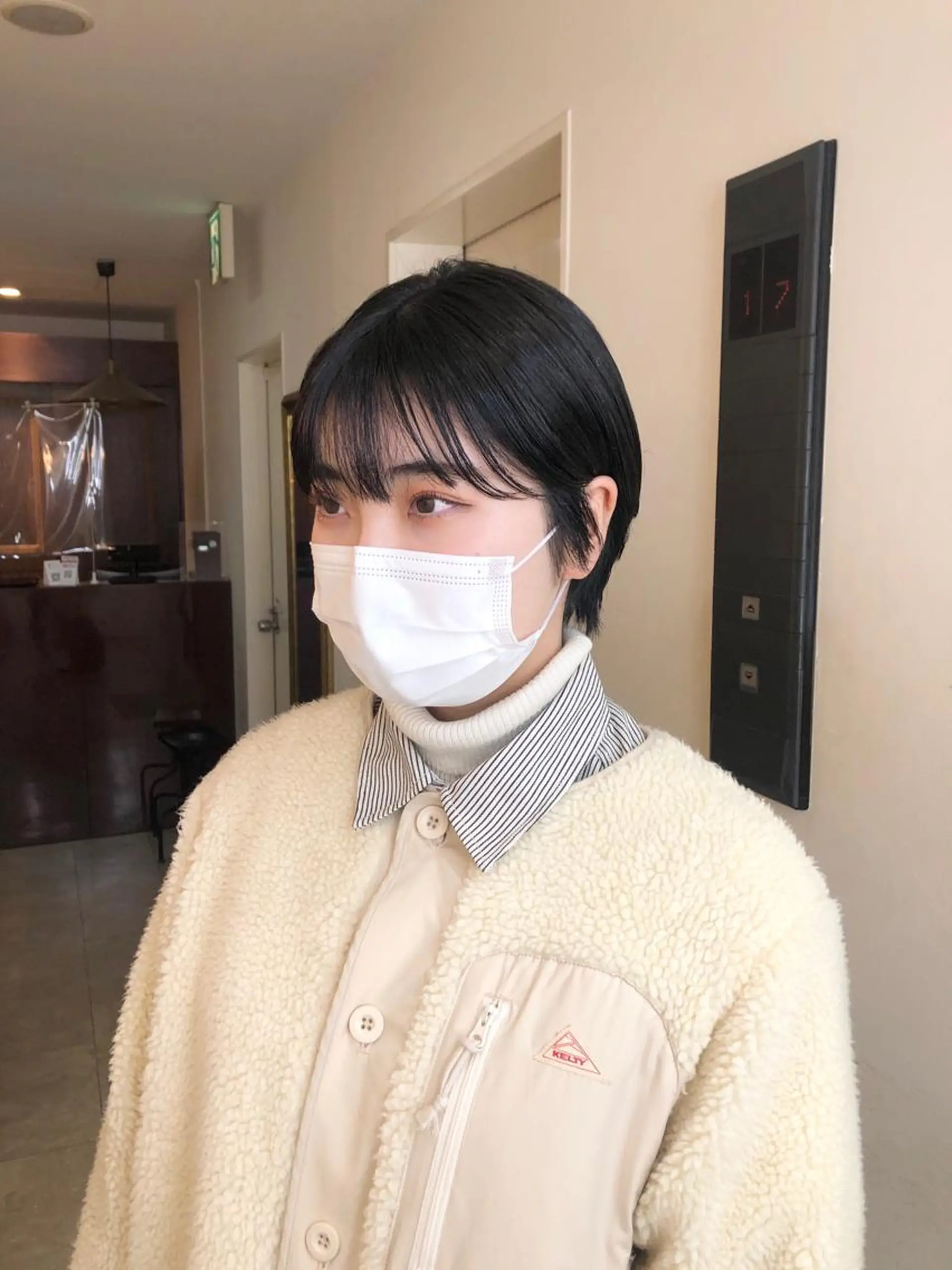 ショート ショートボブ ハンサムショート ボブ くびれヘア 顔周りカット ショート/パーマ/ カラー/FUKOのヘアスタイル