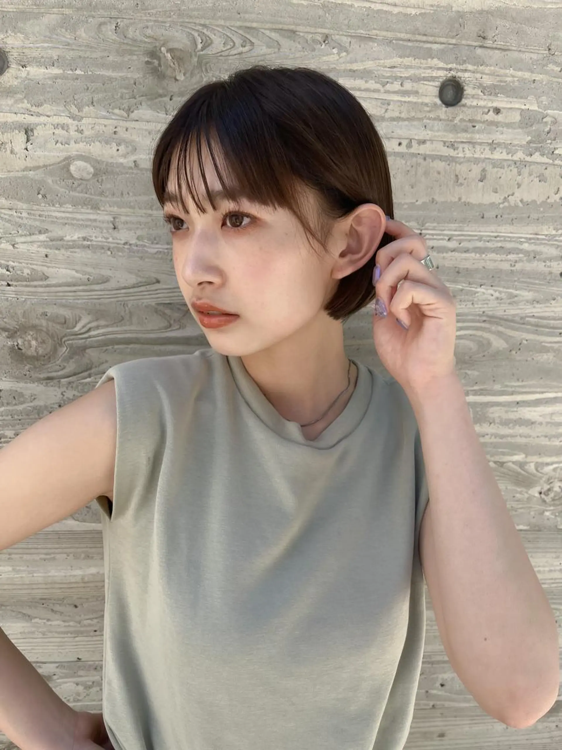 ショート カラー ショートヘア 透明感カラー│ レイヤーヘア中居美樹のヘアスタイル