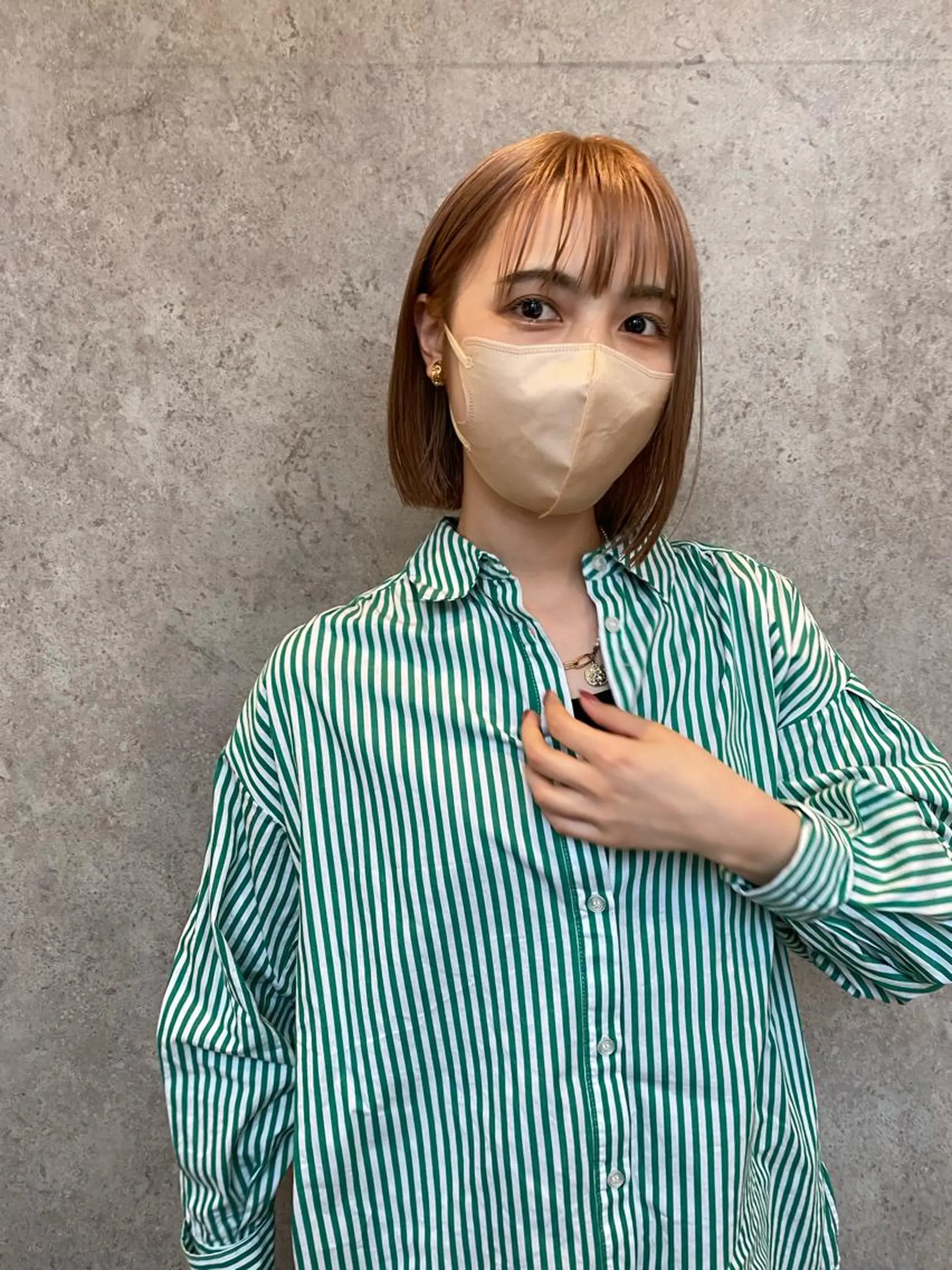 ショート 切りっぱなしボブ ボブ 栗原 瑞稀のヘアスタイル