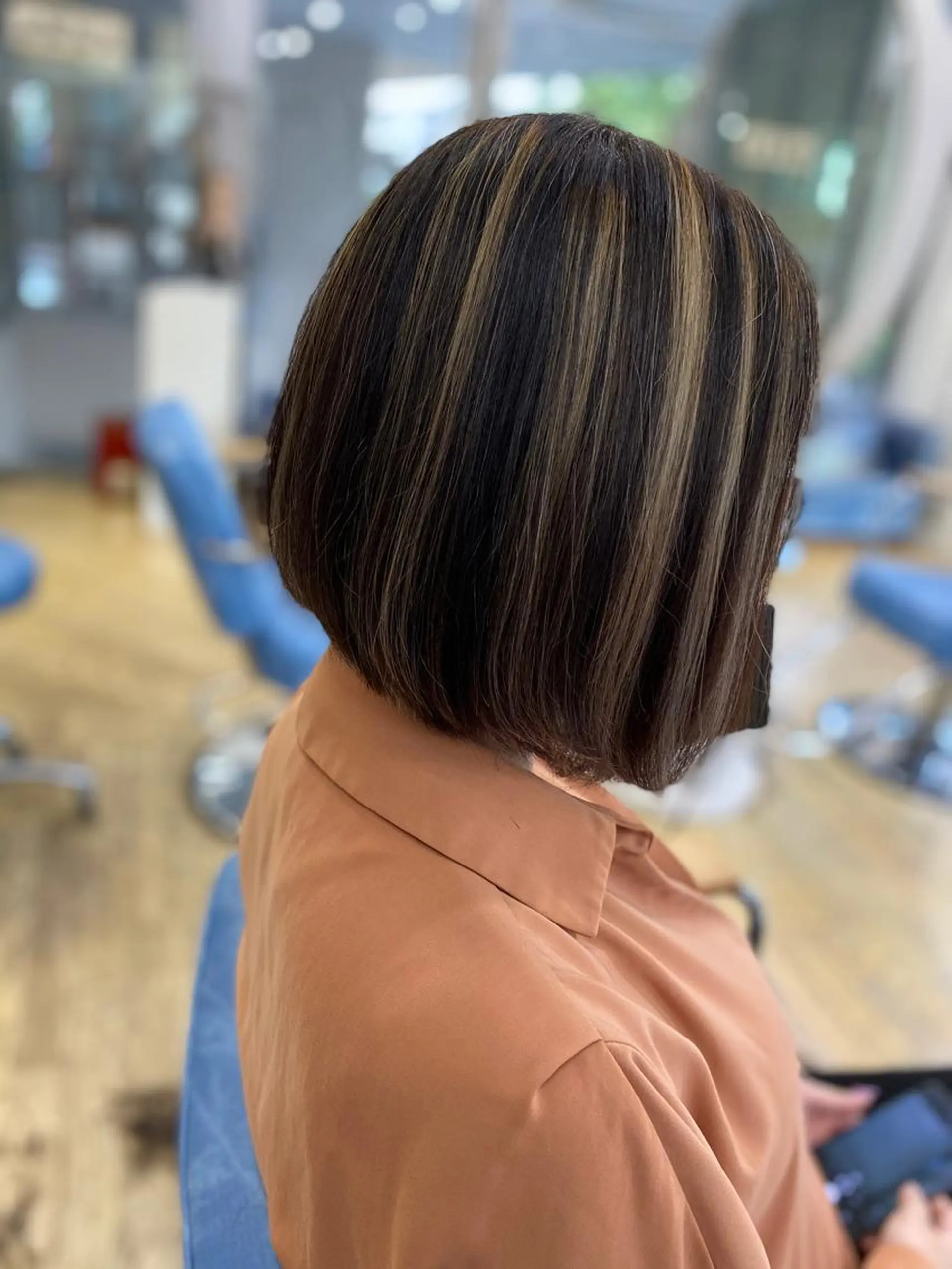 ミディアム カラー ハイライトカラー ボブ ハイライト replica上大岡所属・松井 敬太郎のヘアスタイル