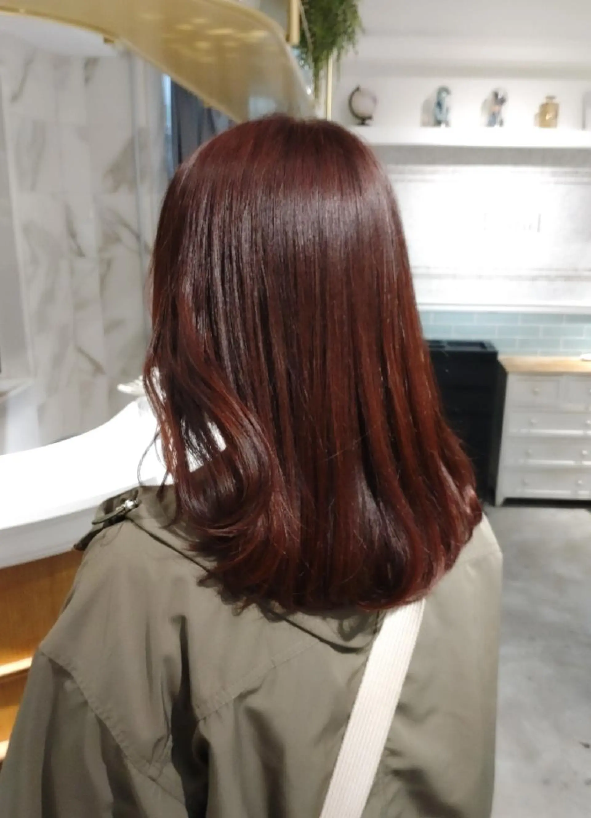 ミディアム カット ヘアカラー トリートメント ヘアセット 縮毛矯正/レイヤー 💎やまもとちひろのヘアスタイル