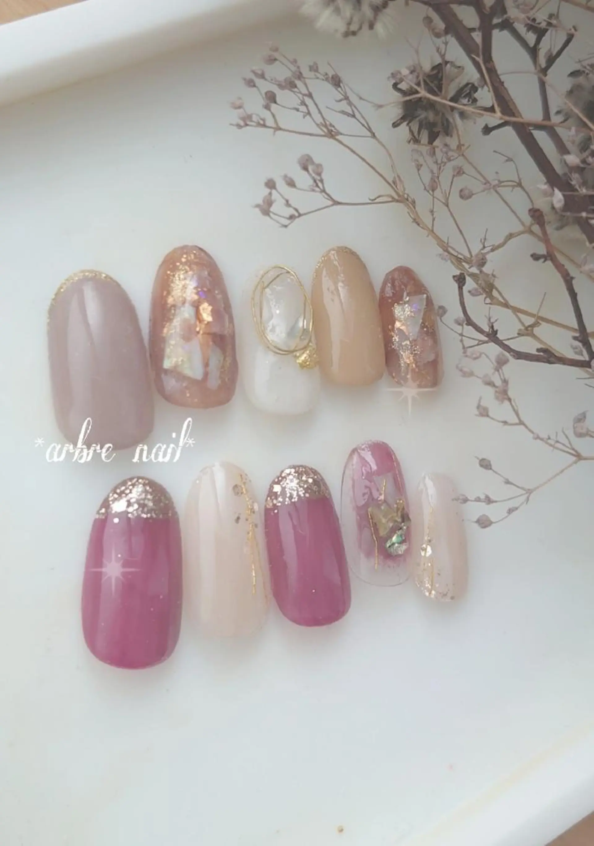 ネイル ＊arbre nail＊.アーブルネイル所属・✯.。 arbre  nail 。✯.のネイルデザイン