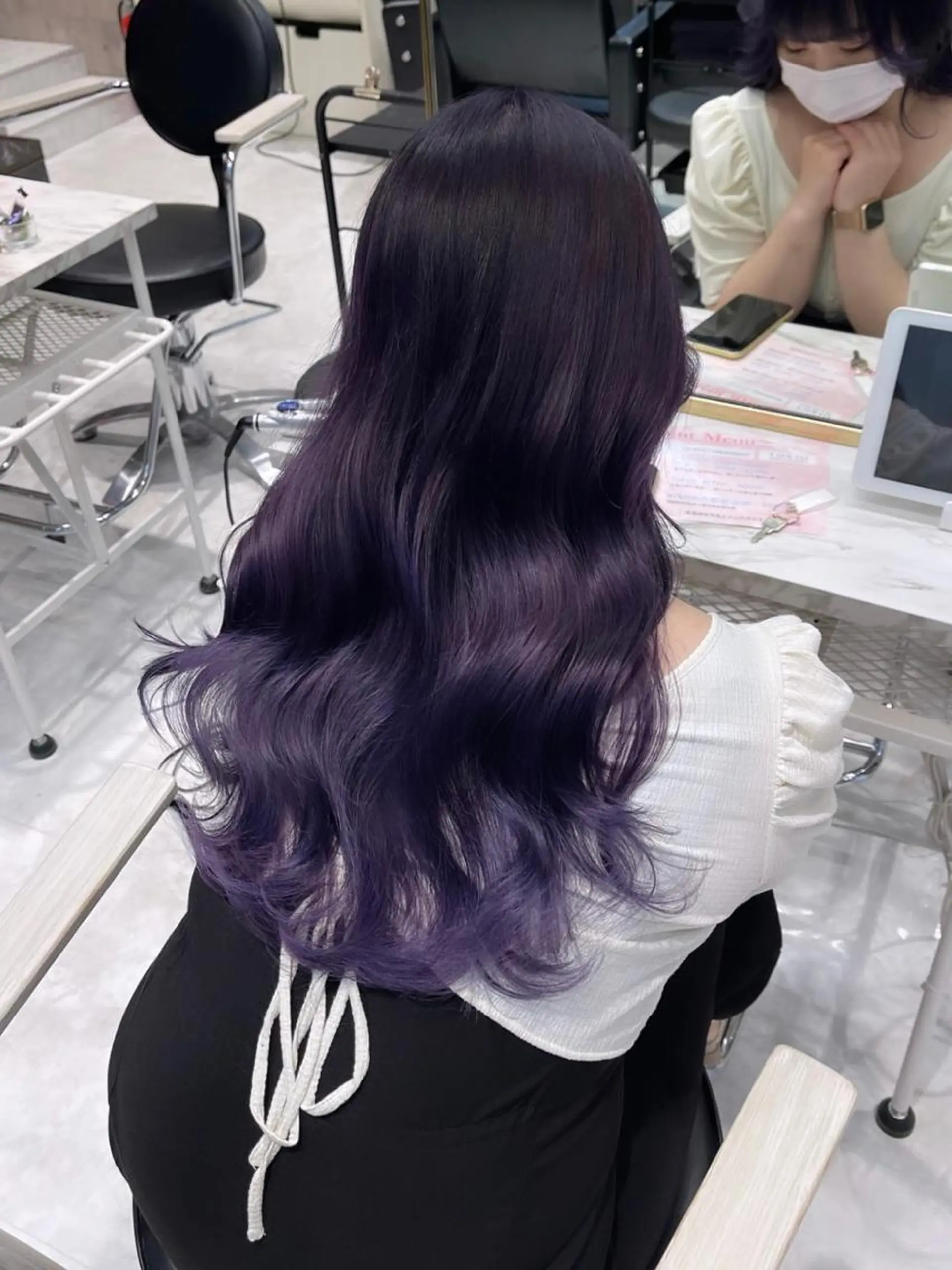 ロング カラー パーマ ヘアアレンジ メンズ キッズ ネイル マツエク・マツパ アイブロウ 🎀韓国スタイル YURINA🎀のヘアスタイル