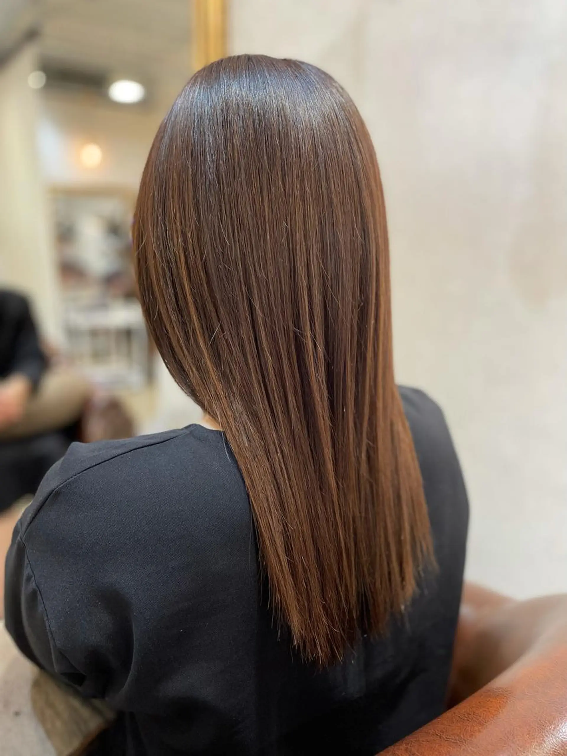 セミロング カット ヘアカラー トリートメント Lusso店長 千崎慎介のヘアスタイル