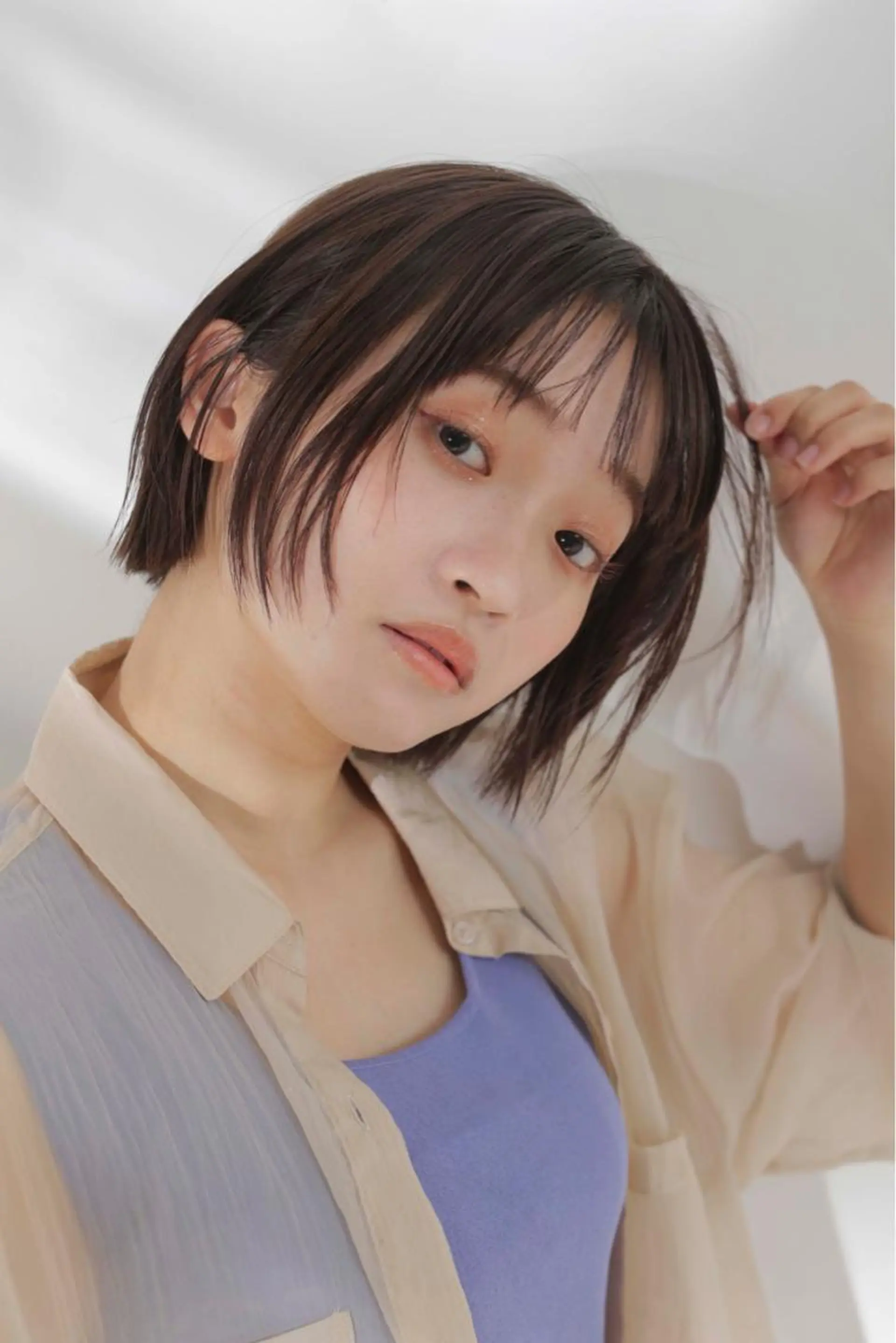 ショート カット ヘアカラー トリートメント しもかわ かほのヘアスタイル