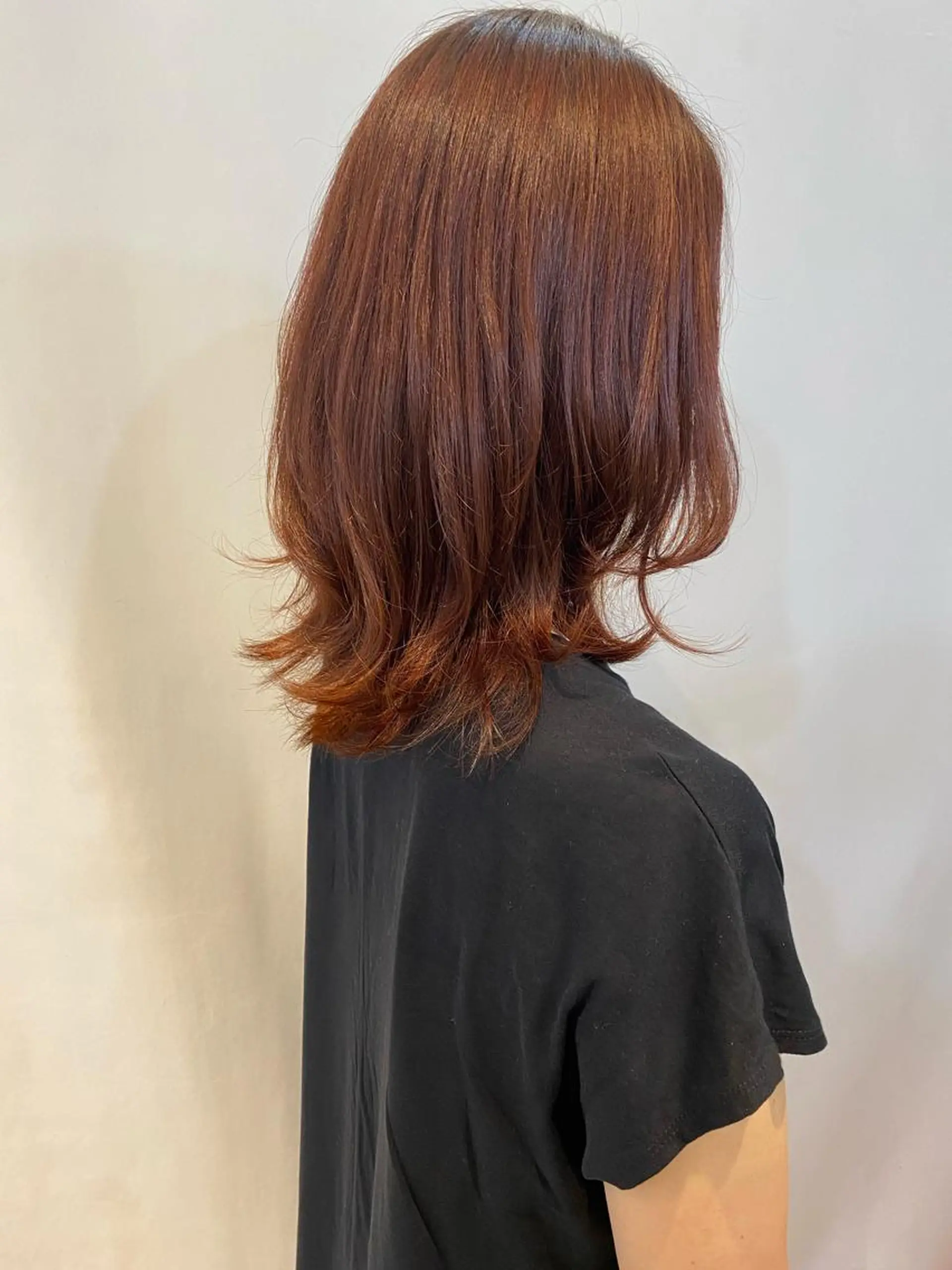 ミディアム オレンジブラウン LA KING KYOTO所属・レイヤーカット/ miranのヘアスタイル