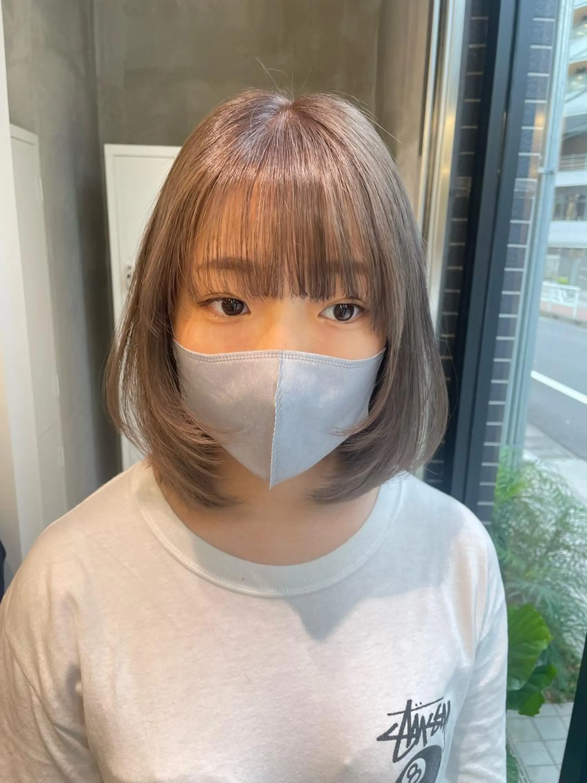 セミロング カット ヘアカラー トリートメント 銀座／レイヤーカット 🤍内野すみれのヘアスタイル