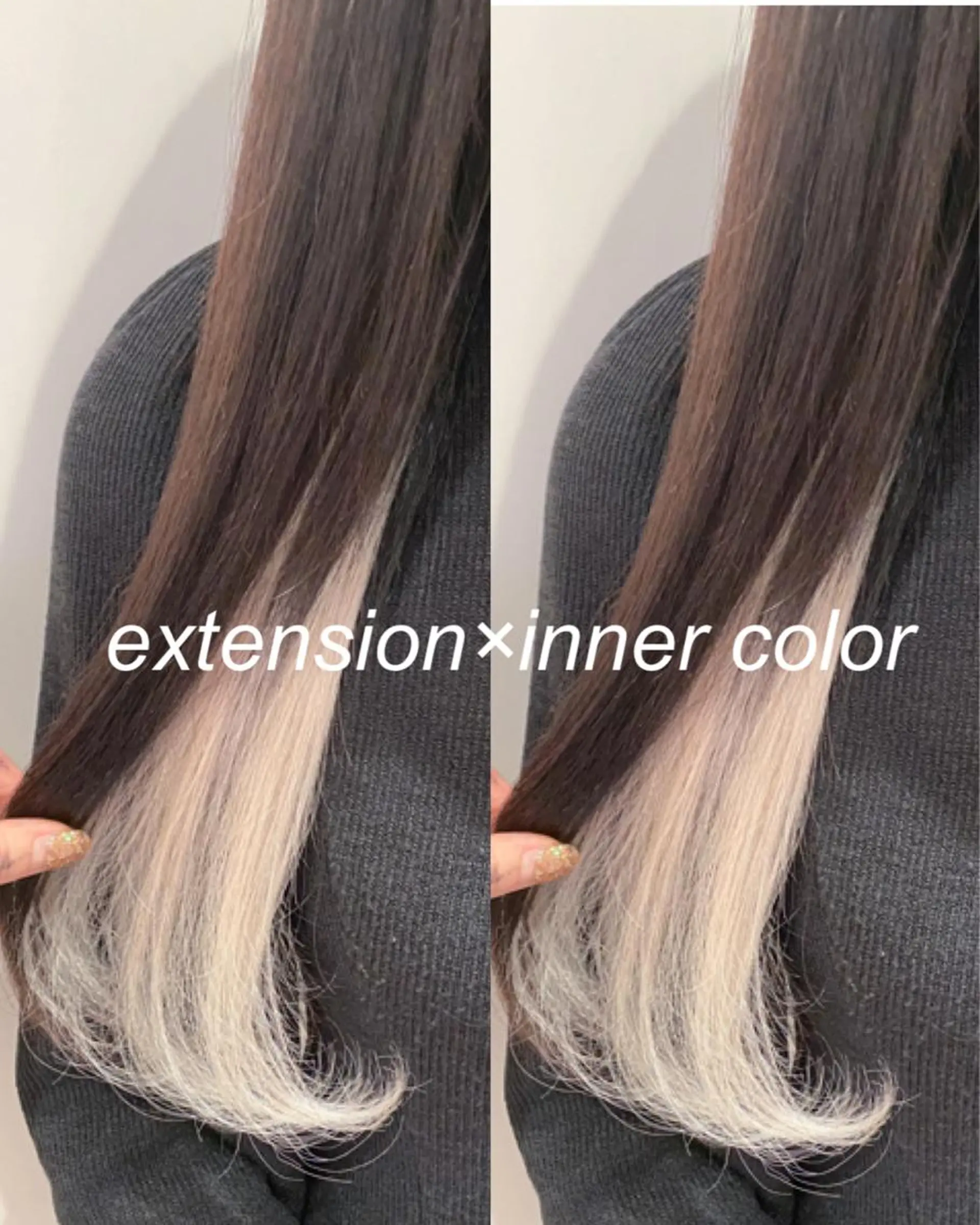 セミロング エクステ 横浜🍒ルーツカラー エクステ／RIEのヘアスタイル