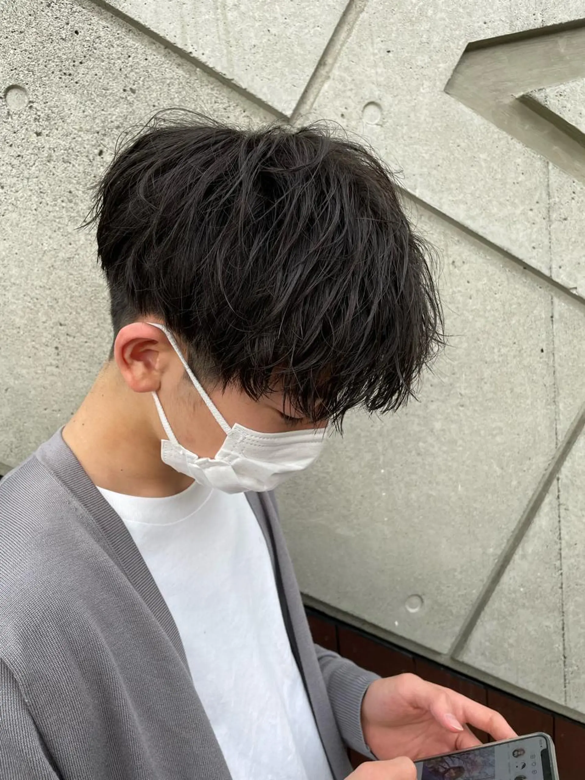 ショート メンズ 静岡/草薙パーマ メンズバレイヤージュのヘアスタイル