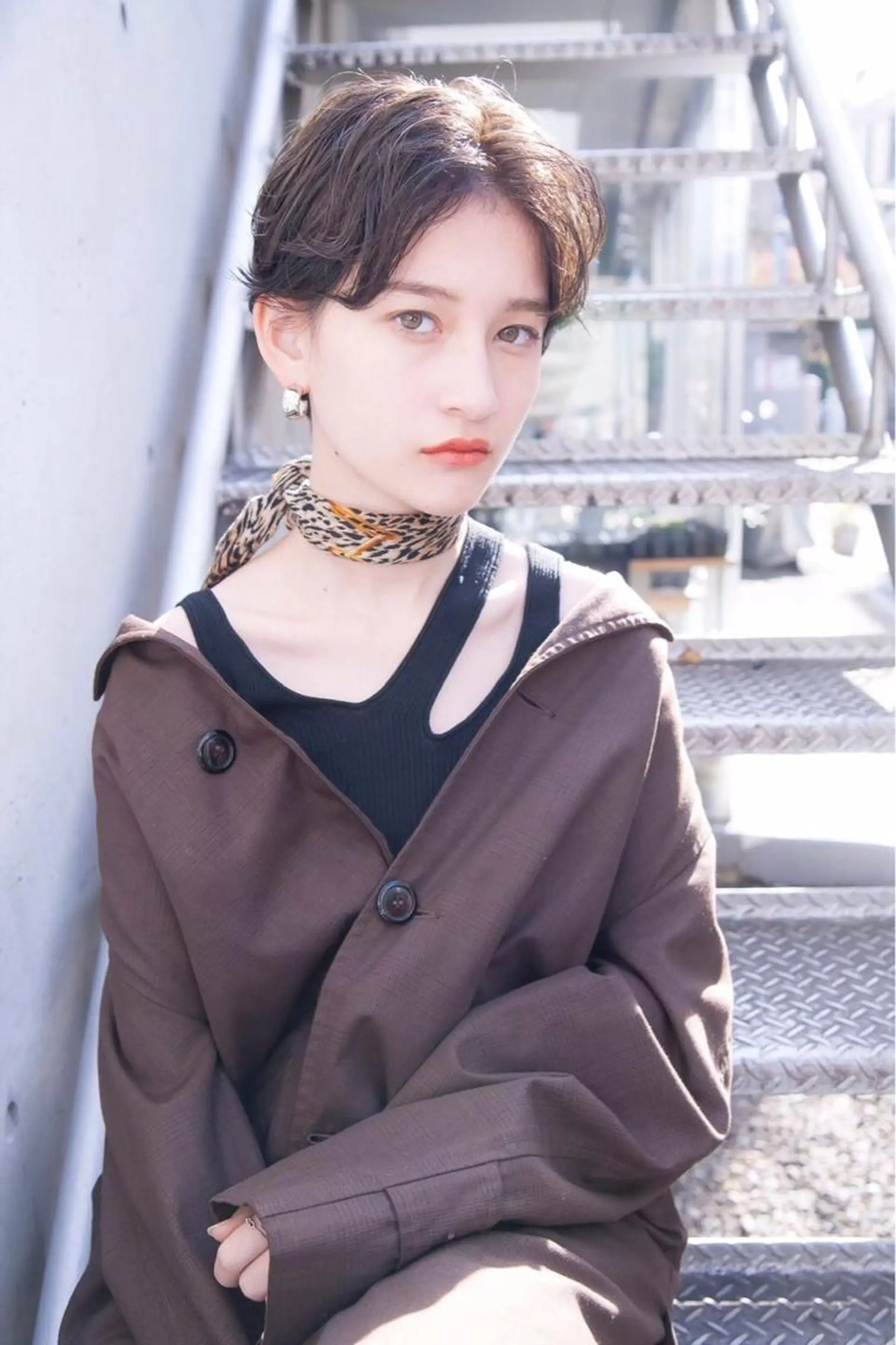 ショート カラー サイエンスアクア/艶 髪/レイヤー/清水のヘアスタイル