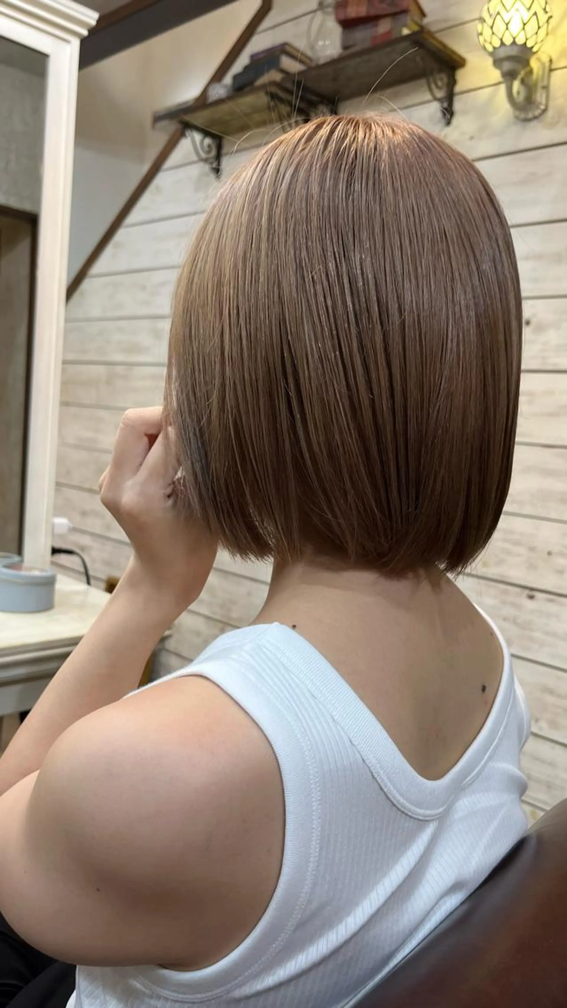 カラー ベージュカラー ミルクティーベージュ 吉祥寺 unica by belle所属・utsumi uran 吉祥寺のヘアスタイル