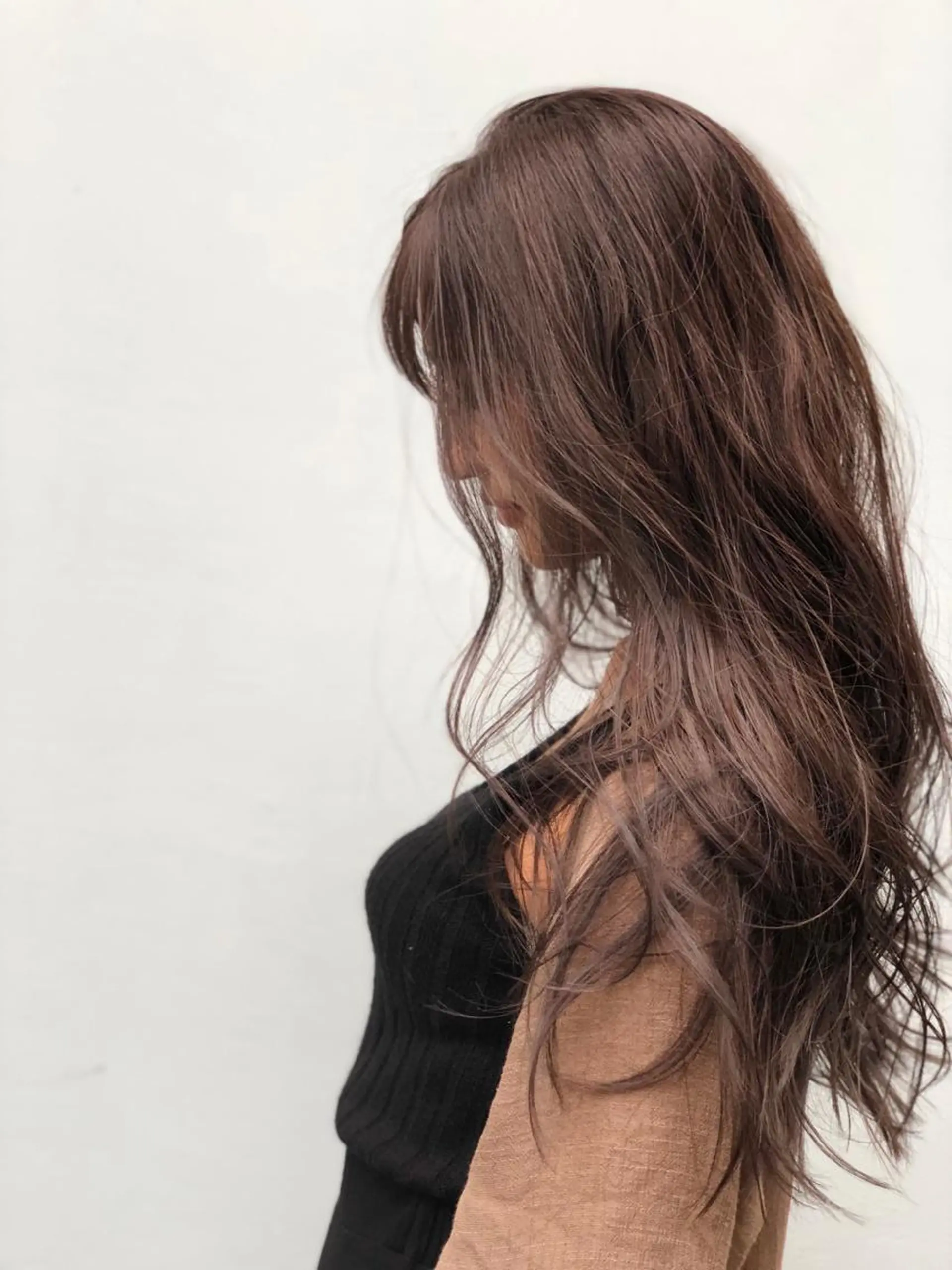 ロング カラー 柳下 涼のヘアスタイル