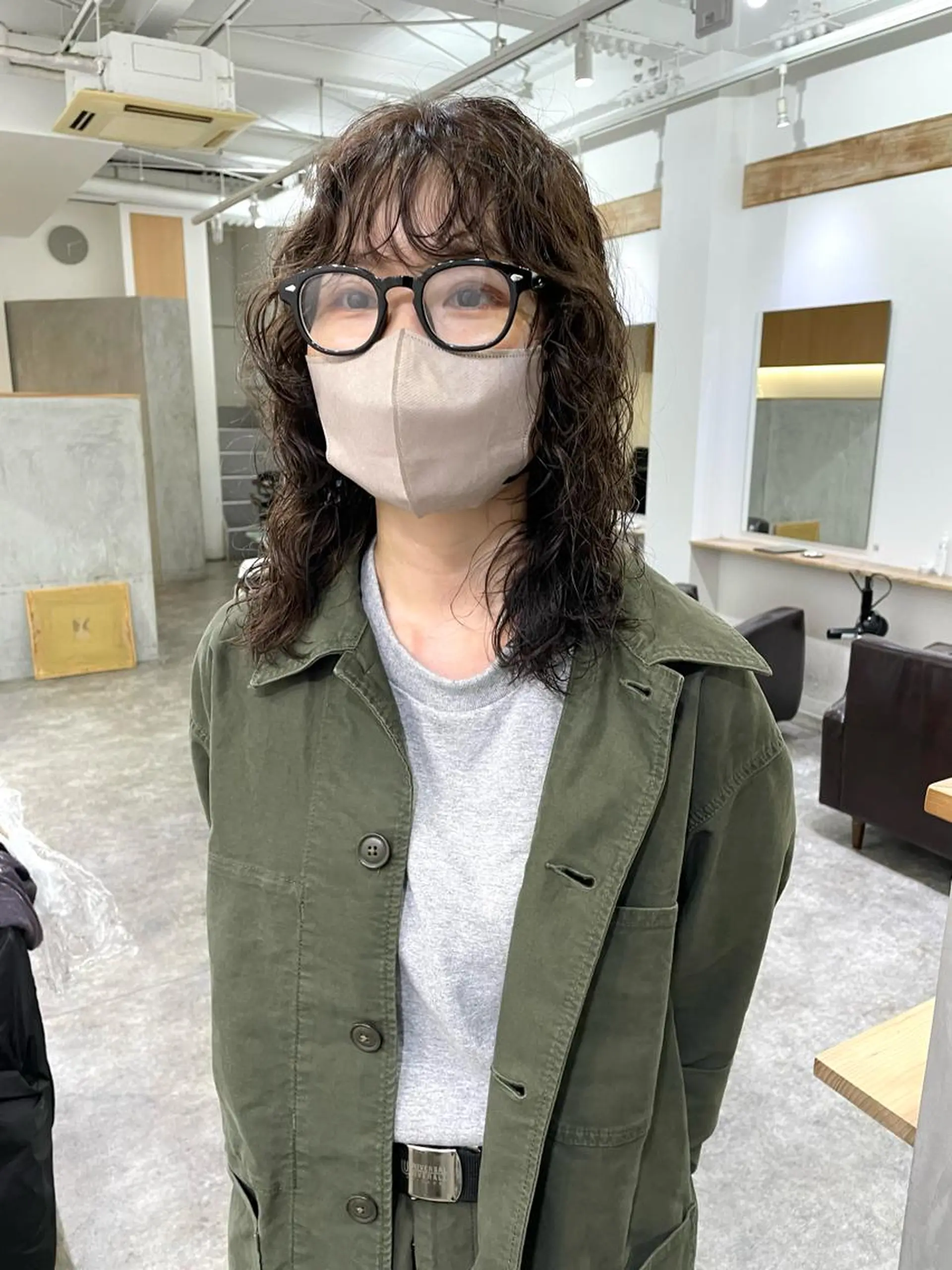 セミロング パーマ セミロングパーマ カット ヘアカラー パーマ トリートメント パーマ/透明感カラー /ボブ/吉田一生のヘアスタイル