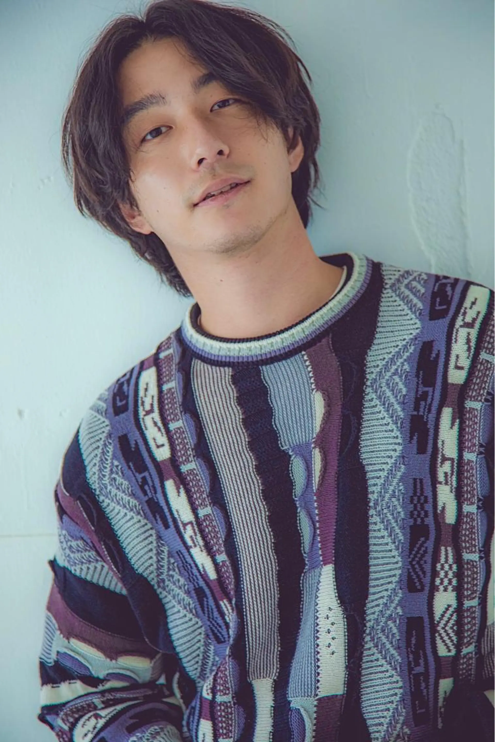 ミディアム パーマ 植田 能生のヘアスタイル