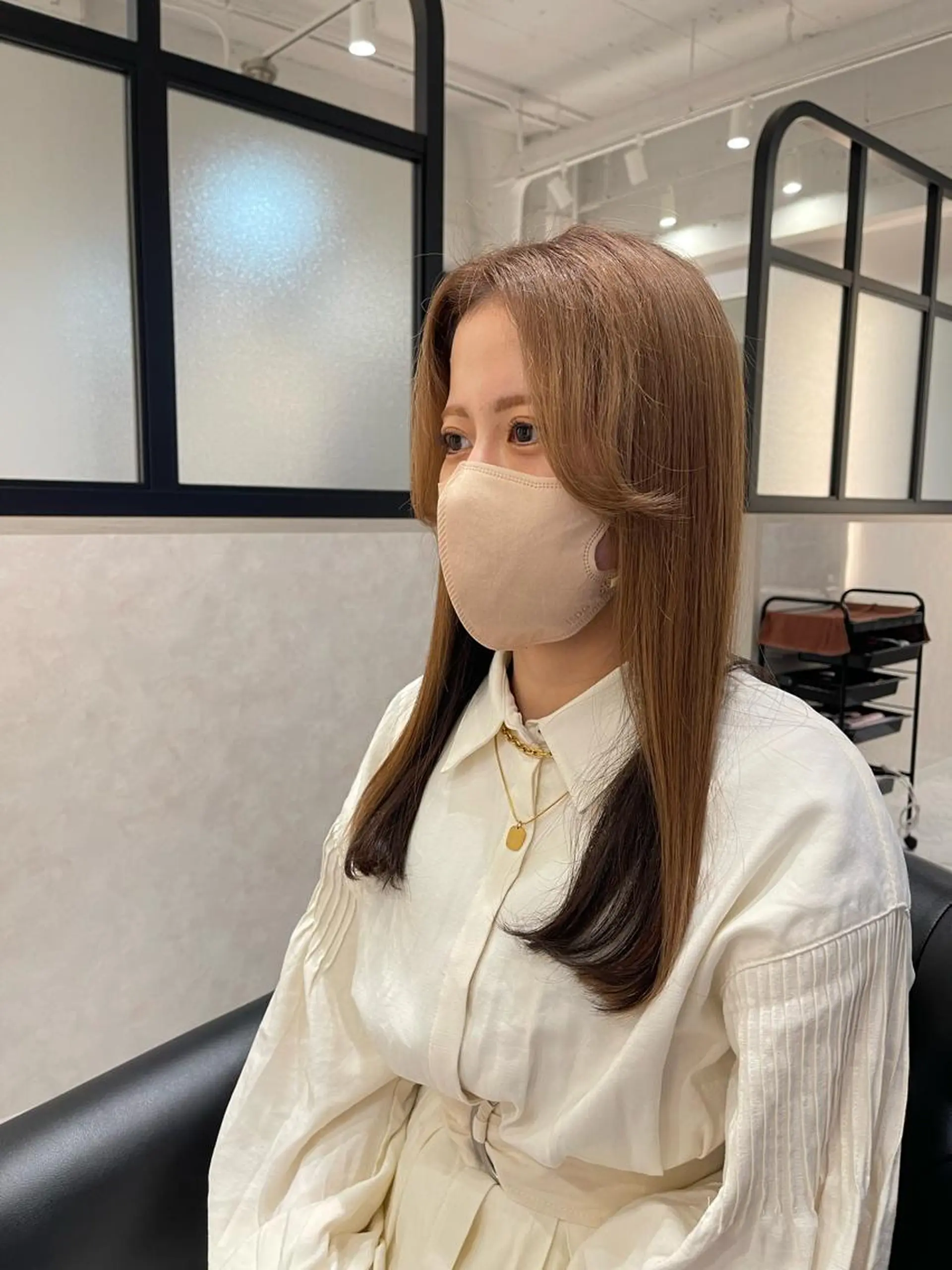 ロング カラー ヘアカラー トリートメント &chaLme   心斎橋所属・emi/髪質改善/ 韓国風/艶カラーのヘアスタイル