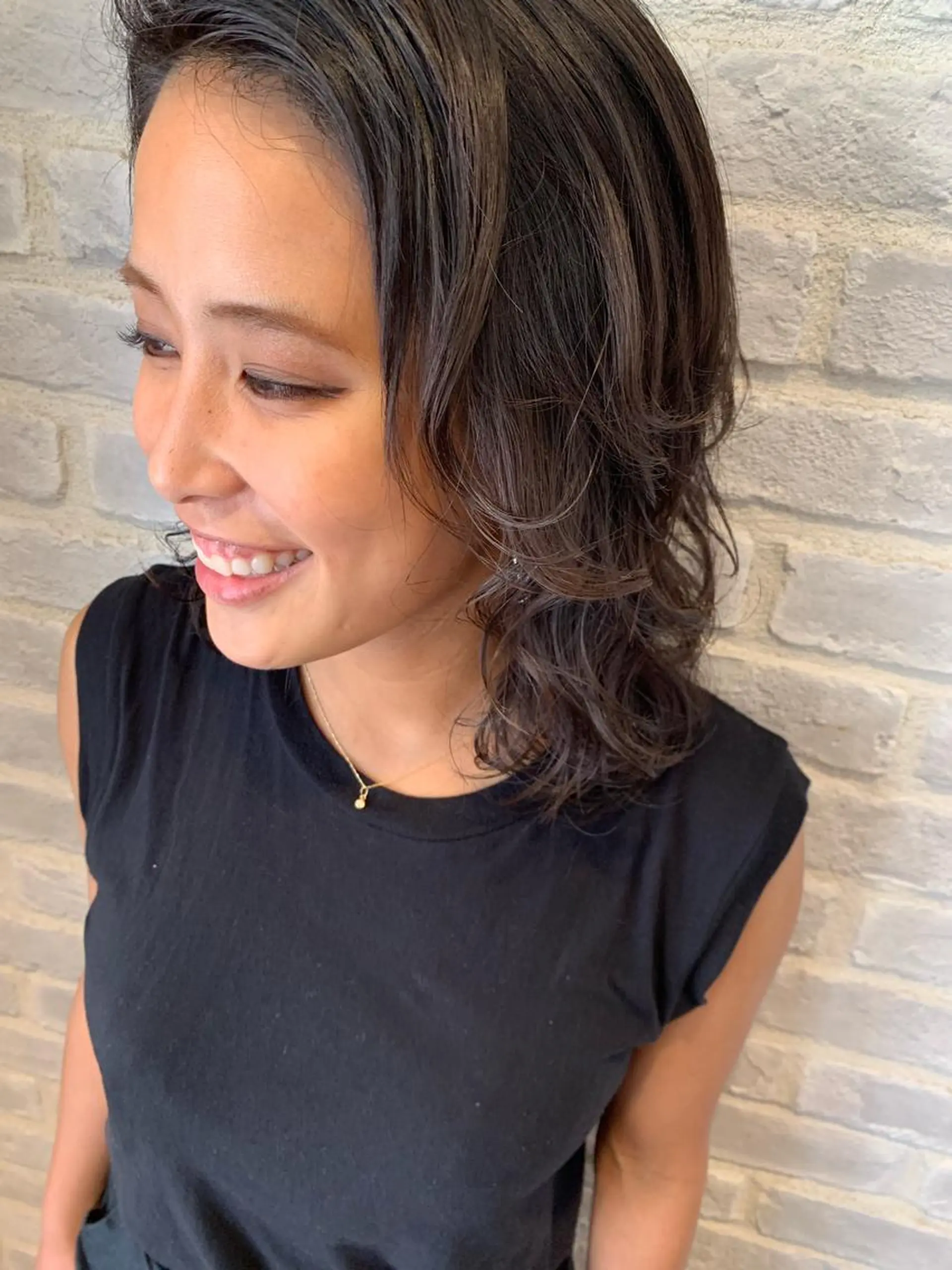 ミディアム パーマ ヘアアレンジ la fith所属・rico_by ヘアとアイブロウのヘアスタイル