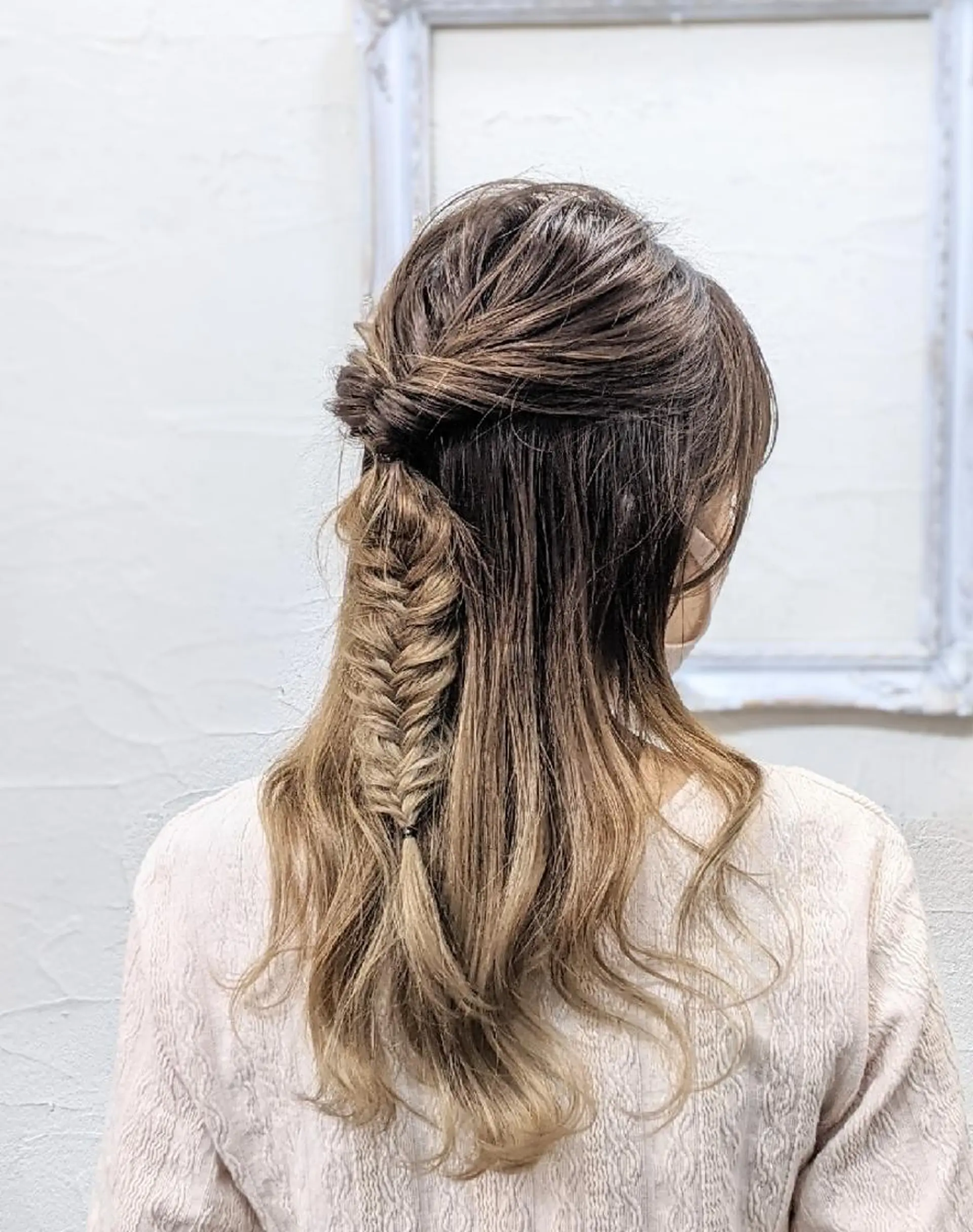 セミロング ヘアアレンジ ハーフアップ Ruheplatz所属・HIKARI＠ Ruheplatzのヘアスタイル