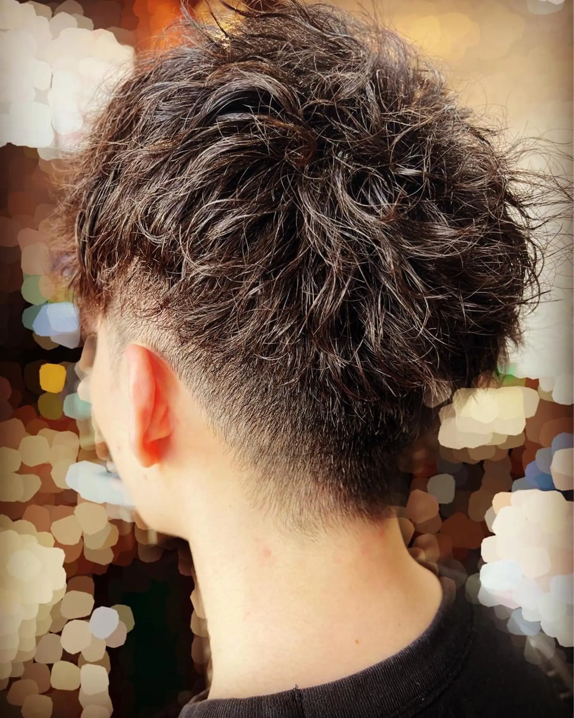 ミディアム カット パーマ HOOPbarber shop💈のヘアスタイル