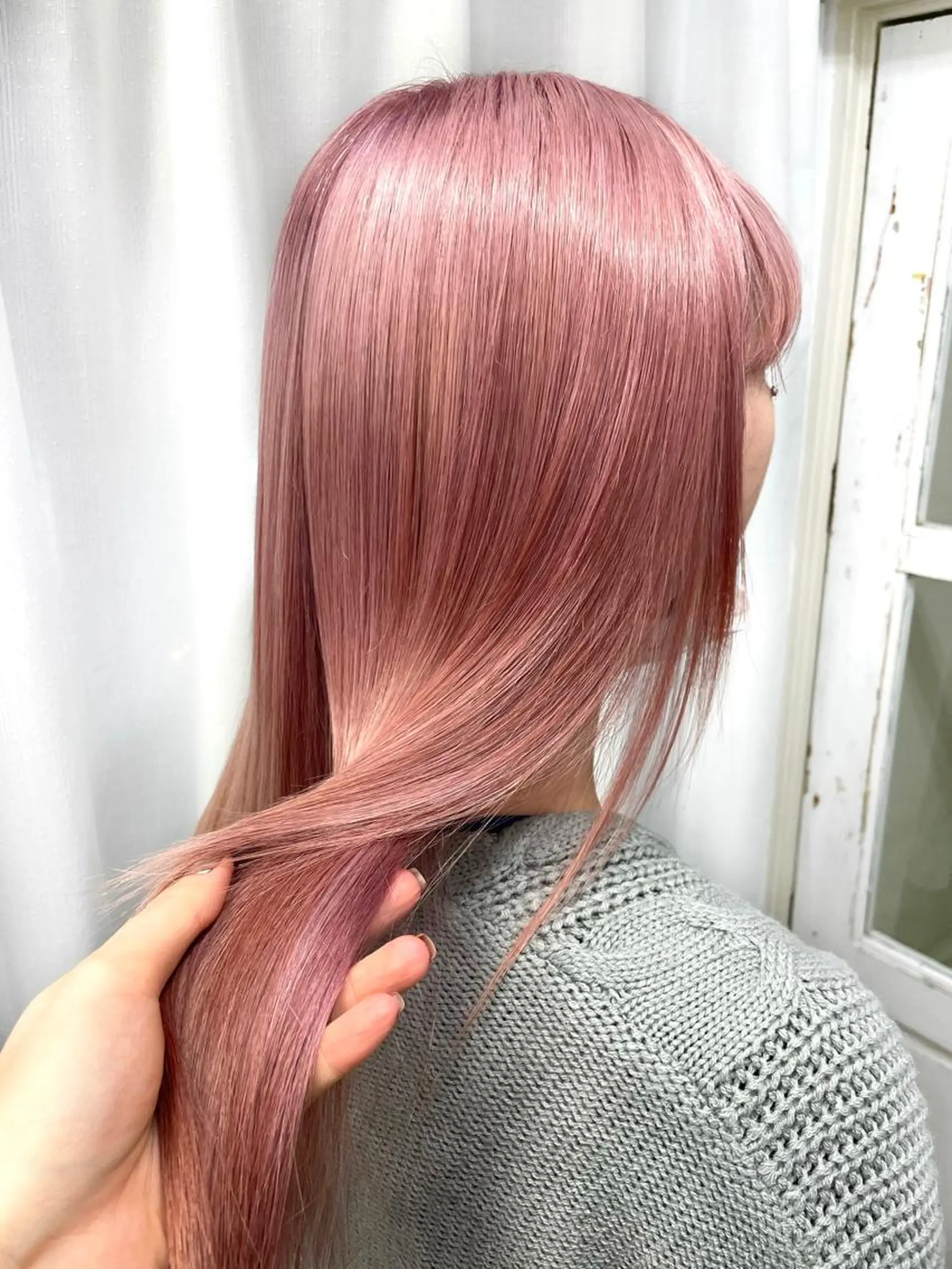 セミロング カラー ヘアカラー ヘアセット 韓国ヘア🤍髪質改善 🇰🇷AKANEのヘアスタイル