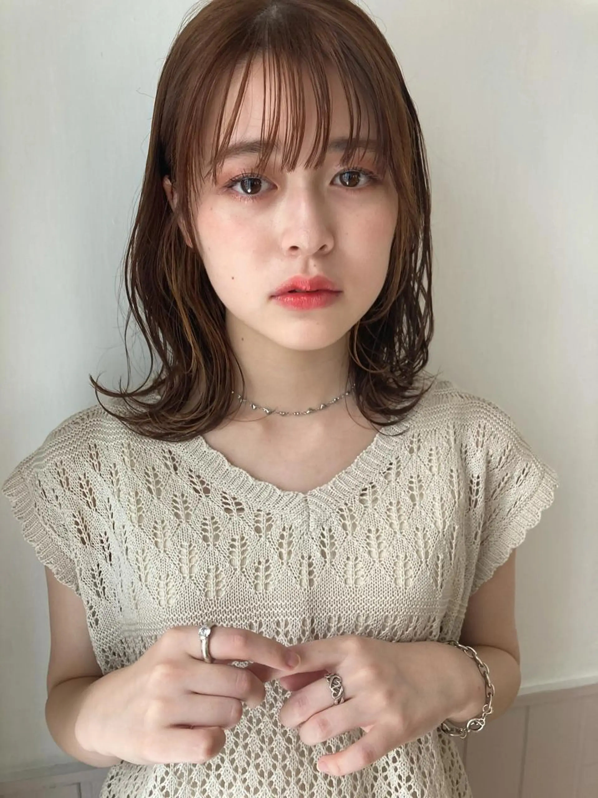 ミディアム カラー 🤎ベージュカラー 🐶メンズパーマのヘアスタイル